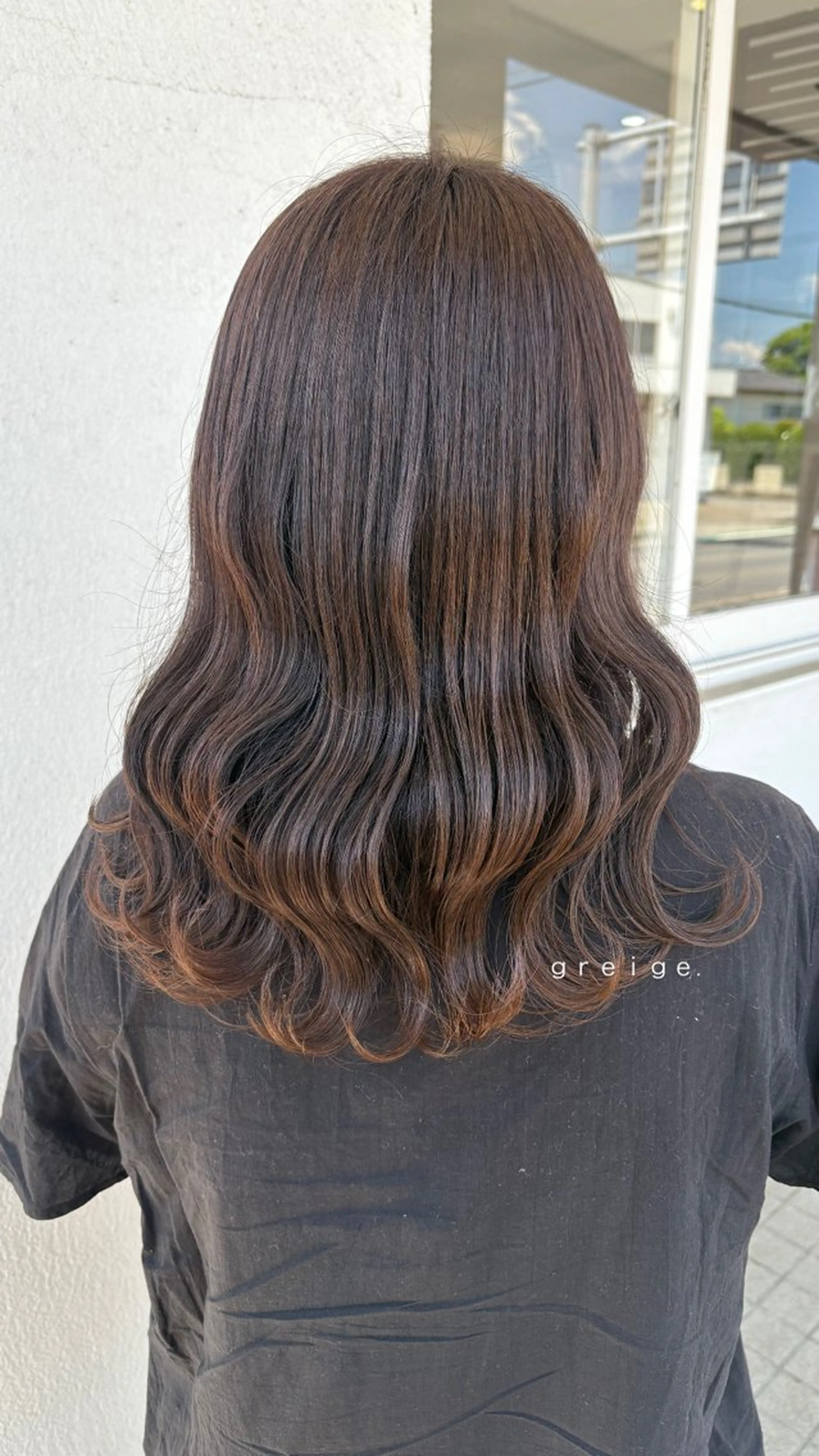 ロング カラー スナハラ リョウカのヘアスタイル