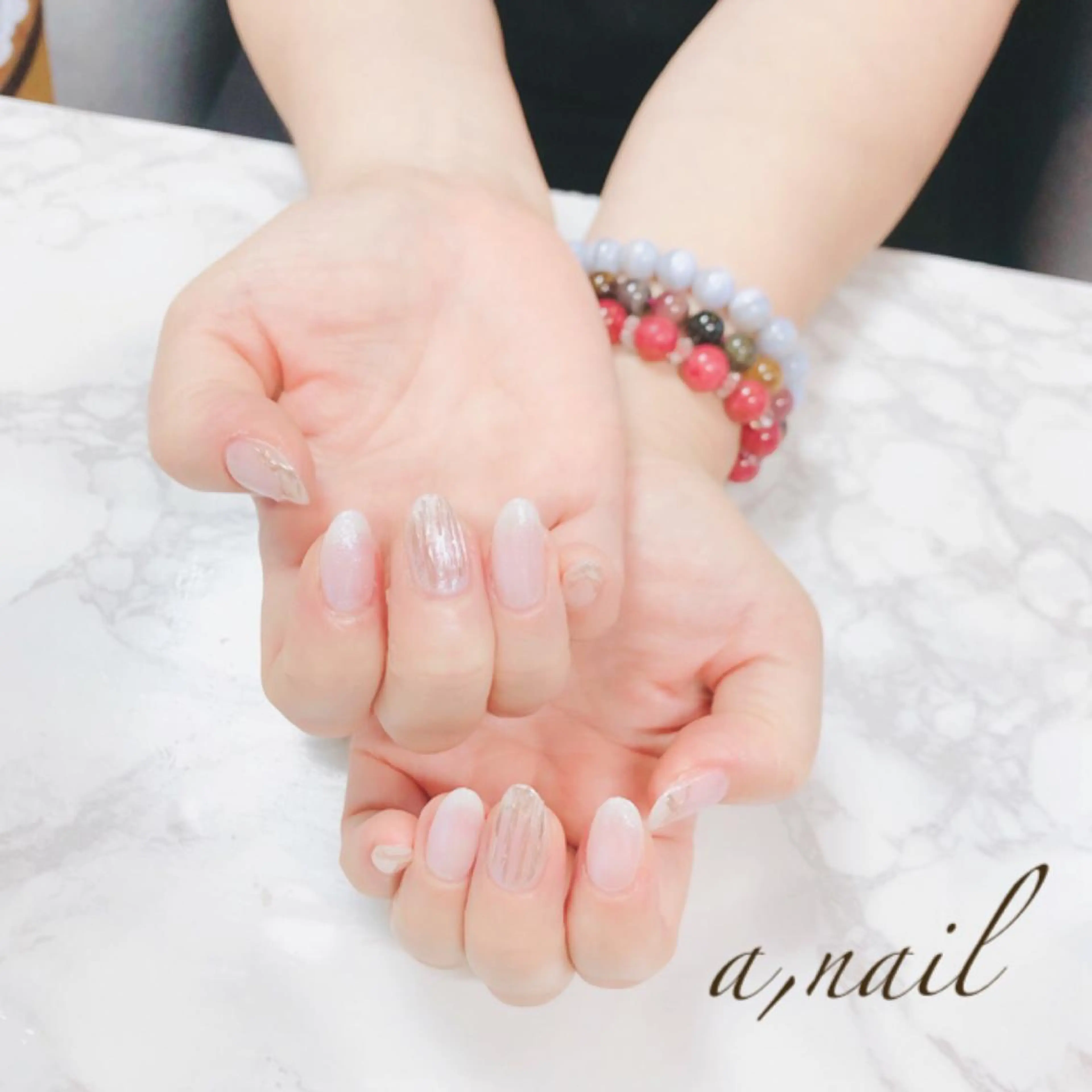 ネイル フットネイル ジェルネイル グラデーション ラメ(グリッター) ミラーネイル ハンドネイル ネイルサロン エーネイルのネイルデザイン