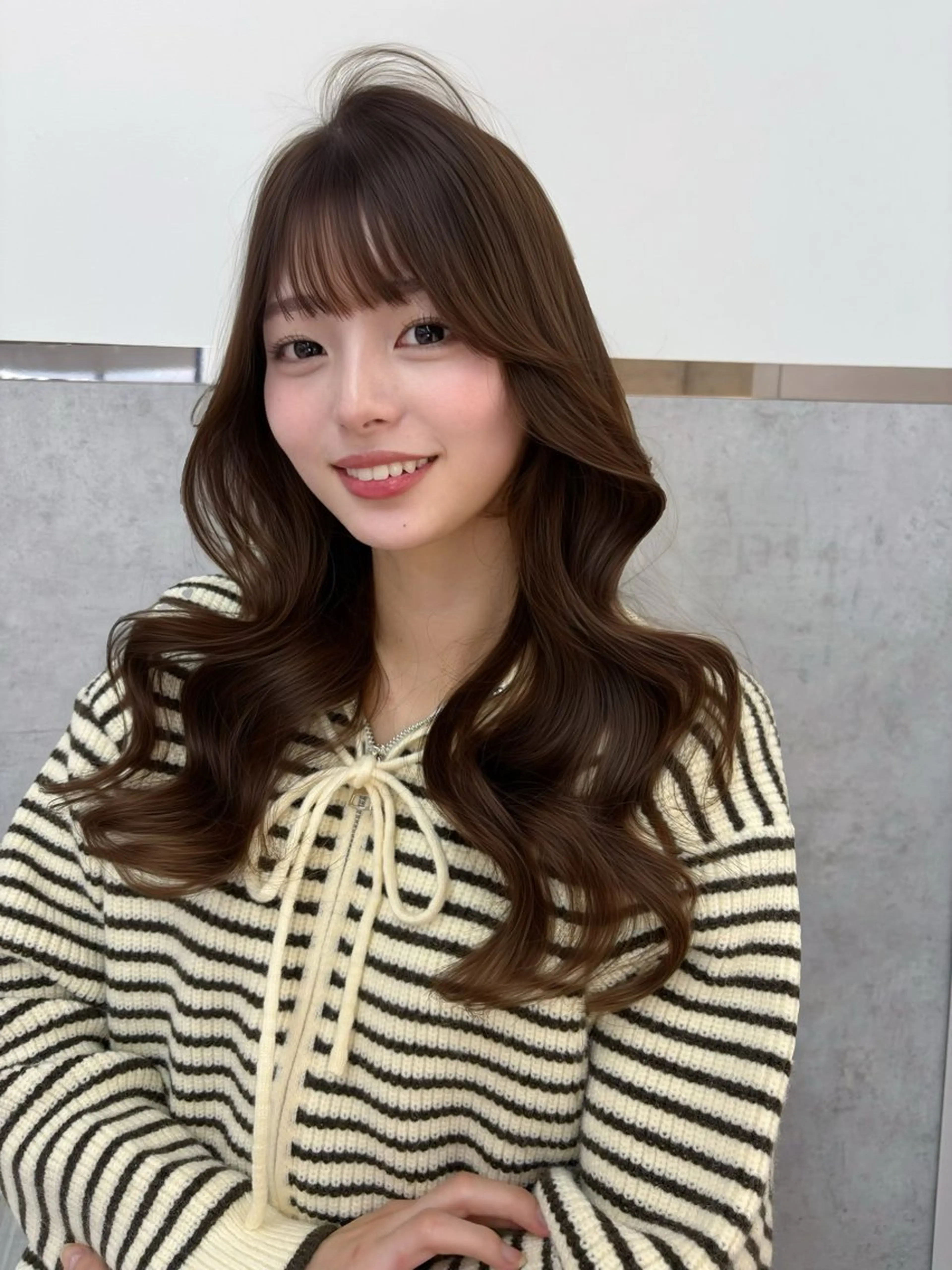 ミディアム カラー 髪質改善 レイヤーカット 縮毛矯正 ヘアカラー トリートメント 【美髪矯正】 吉村　清志のヘアスタイル