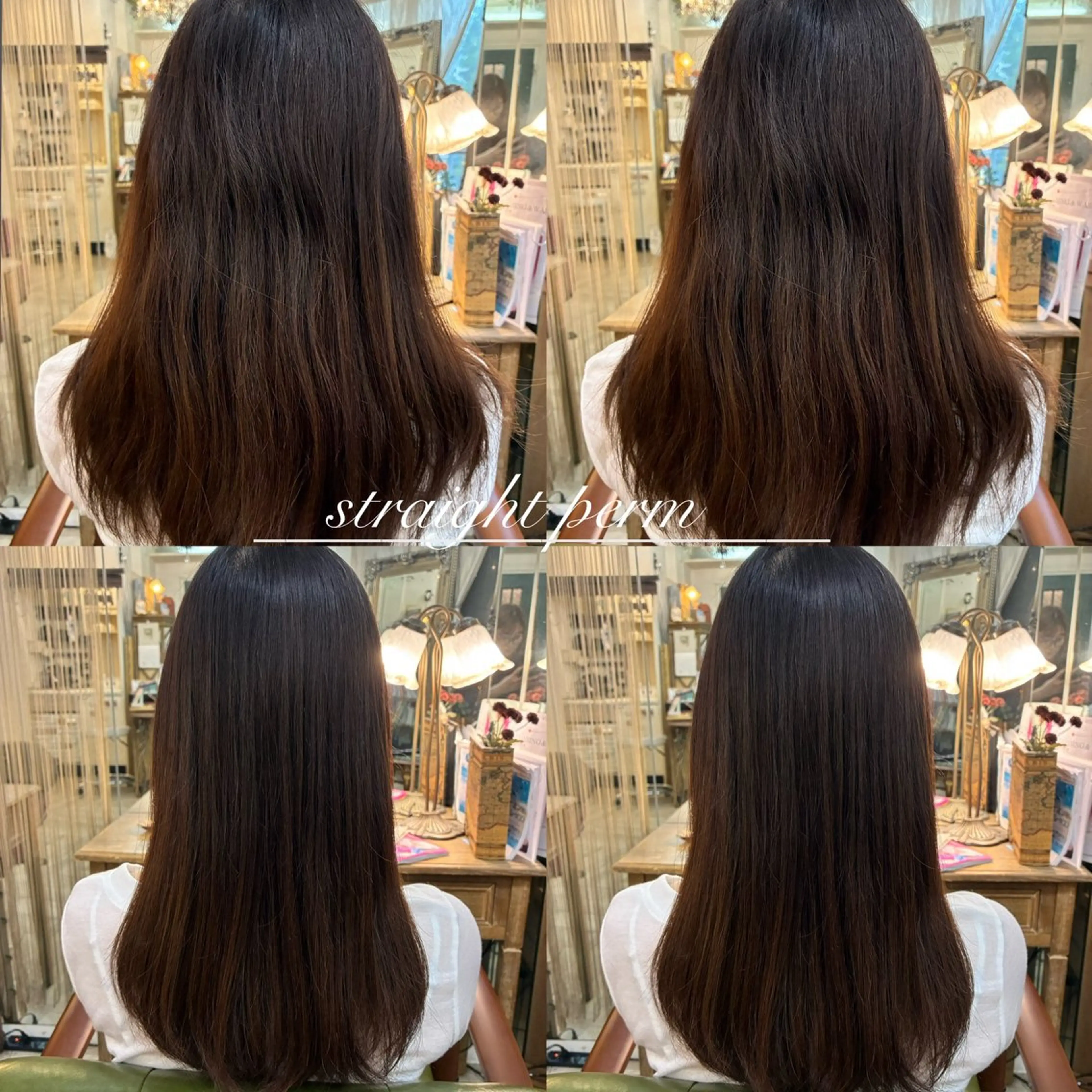 セミロング 髪質改善 縮毛矯正 トリートメント ❤︎大人シック ベージュrihoのヘアスタイル