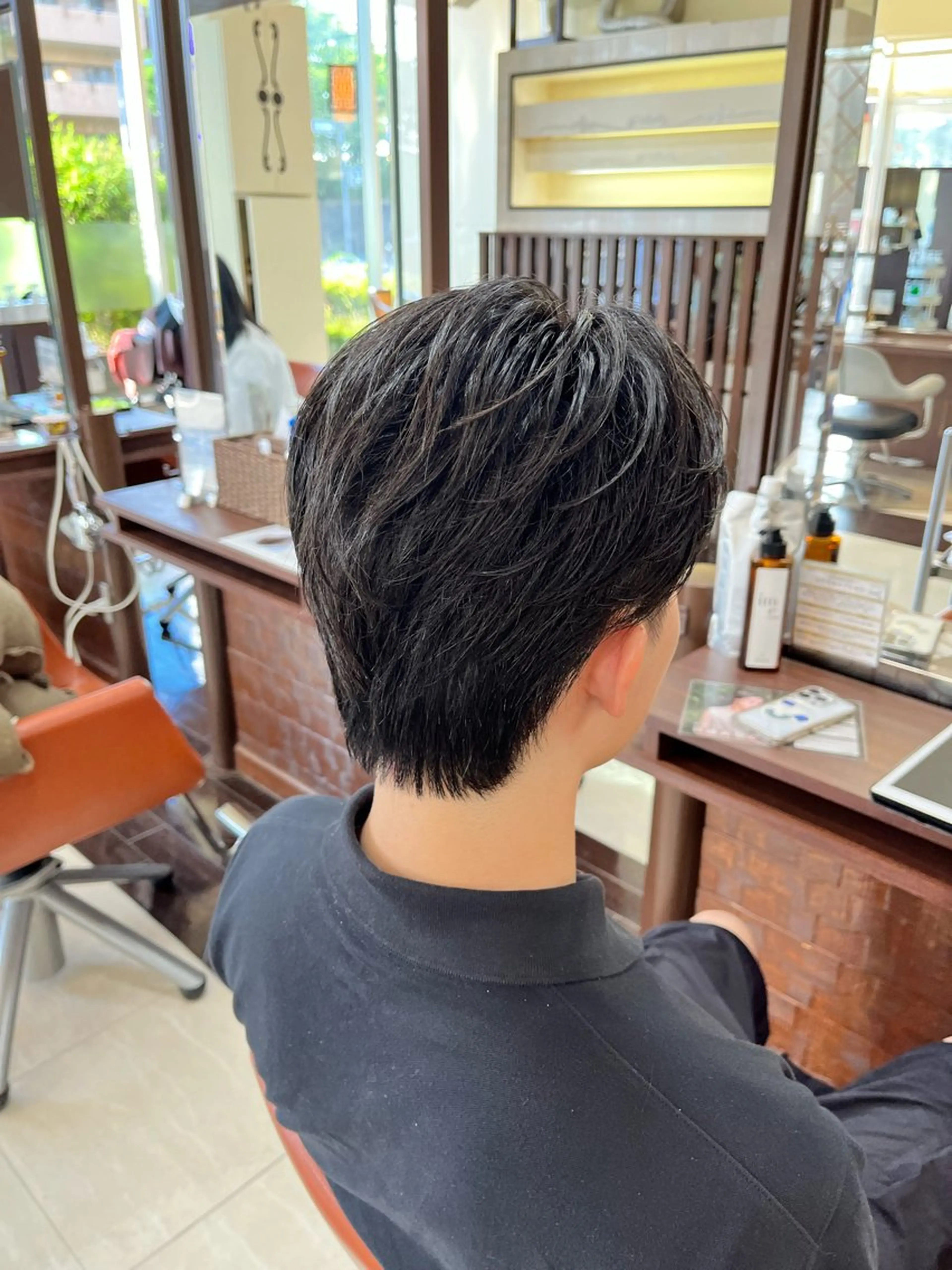 ショート メンズ センターパート メンズ韓国風 韓国風ヘア AROH  men's cut&men's perm 船橋店所属・🧊メンズ特化🧊 高木航希のヘアスタイル