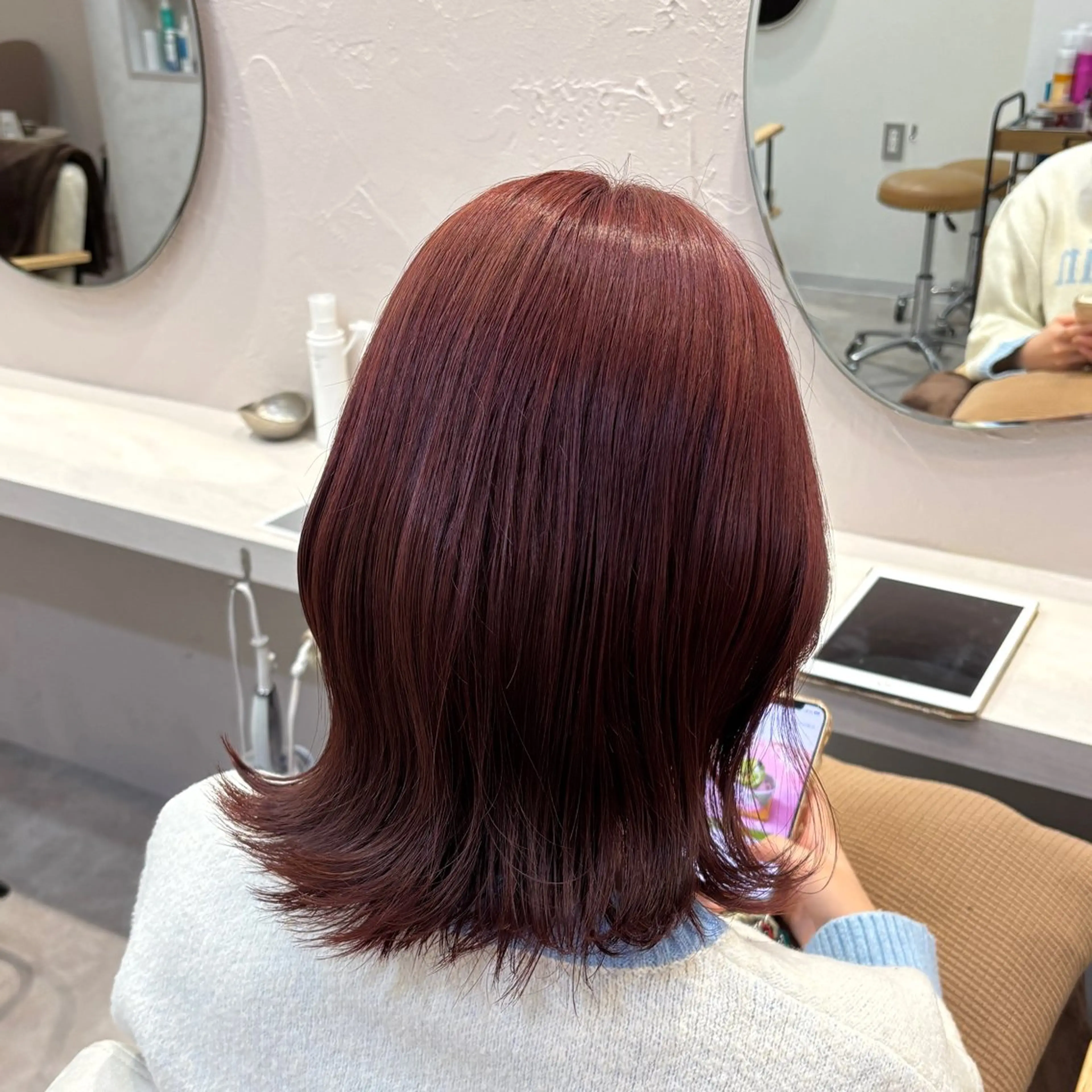 カラー ブリーチ ダブルカラー ブリーチなしカラー Ｆ.まひろ🎀 暖色カラー／ベージュのヘアスタイル