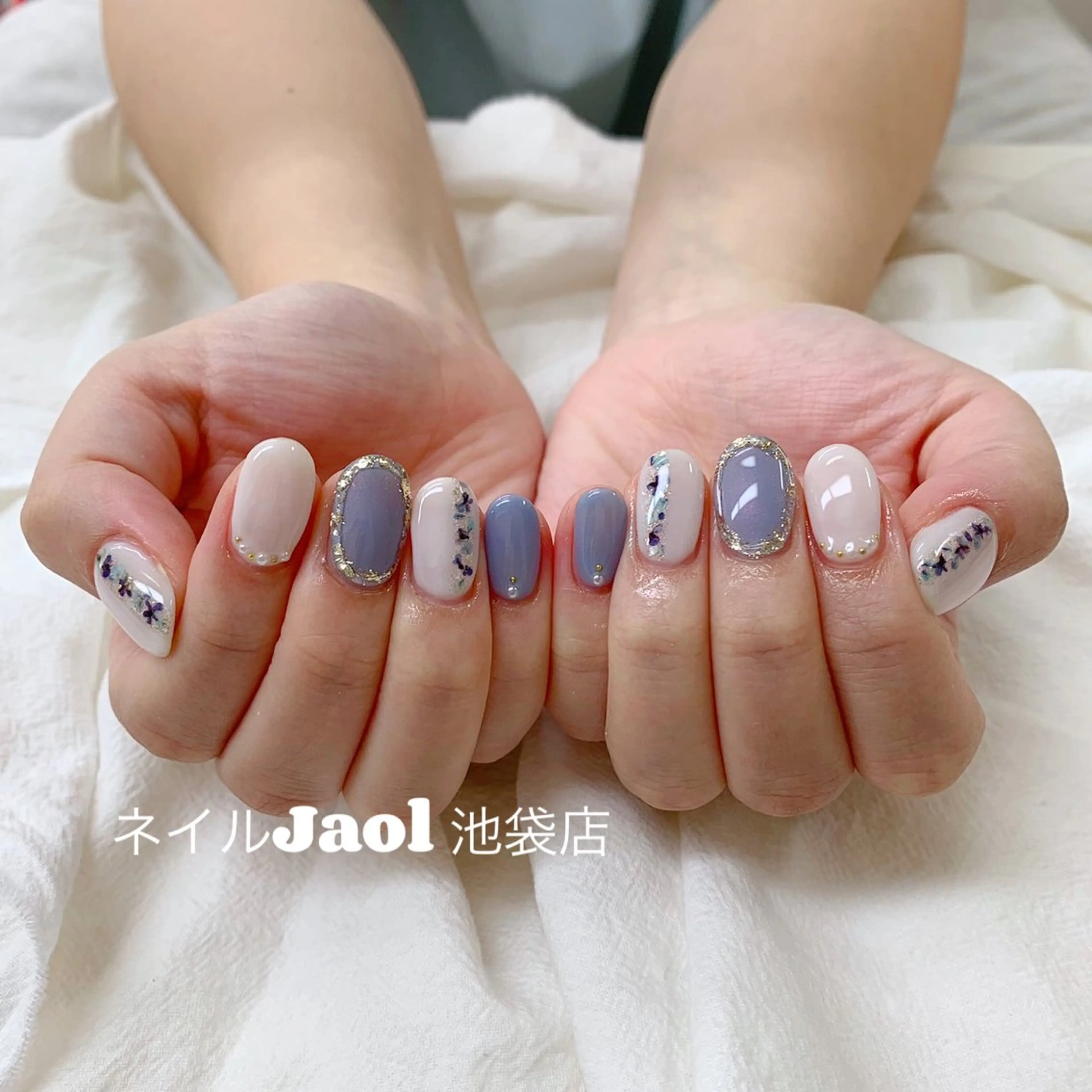 ショート 韓国風ヘア ハンドネイル nail jaol池袋店所属・ネイルJaol 池袋のネイルデザイン