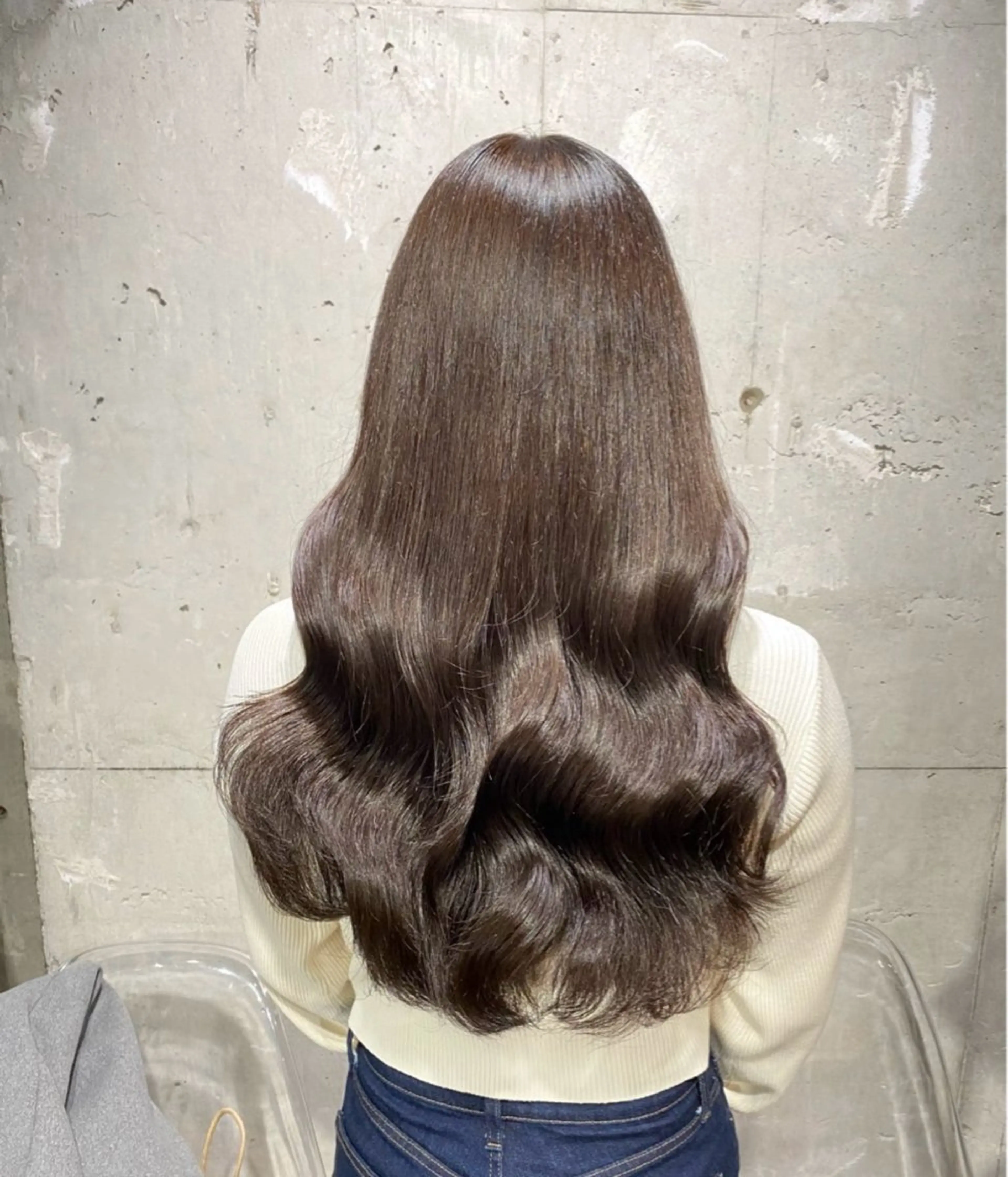 カラー ブリーチなし 透明感カラーのヘアスタイル