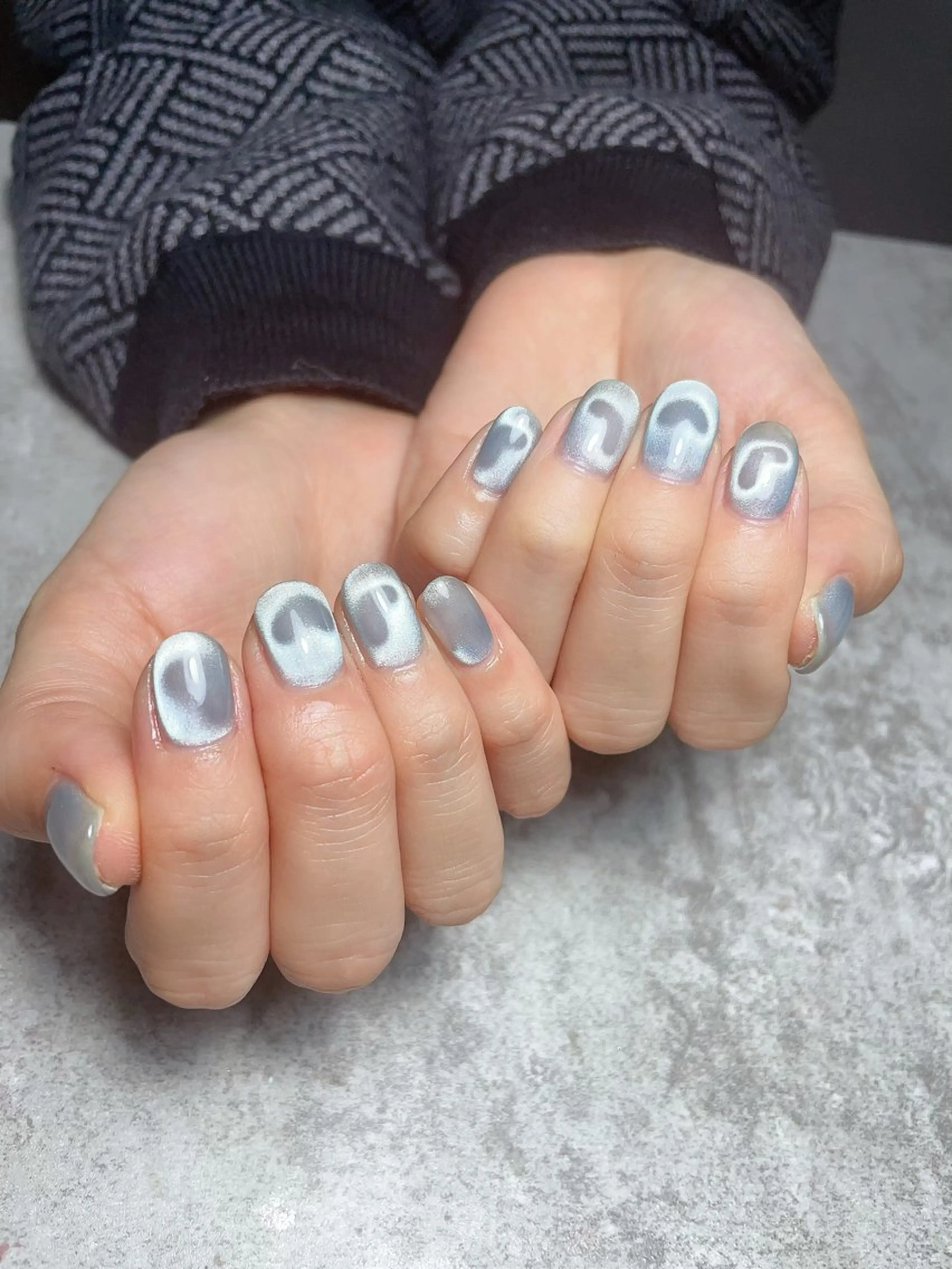 ネイル ハート マグネットネイル バレンタイン ハンドネイル Ai Nail所属・Ai Nailのネイルデザイン