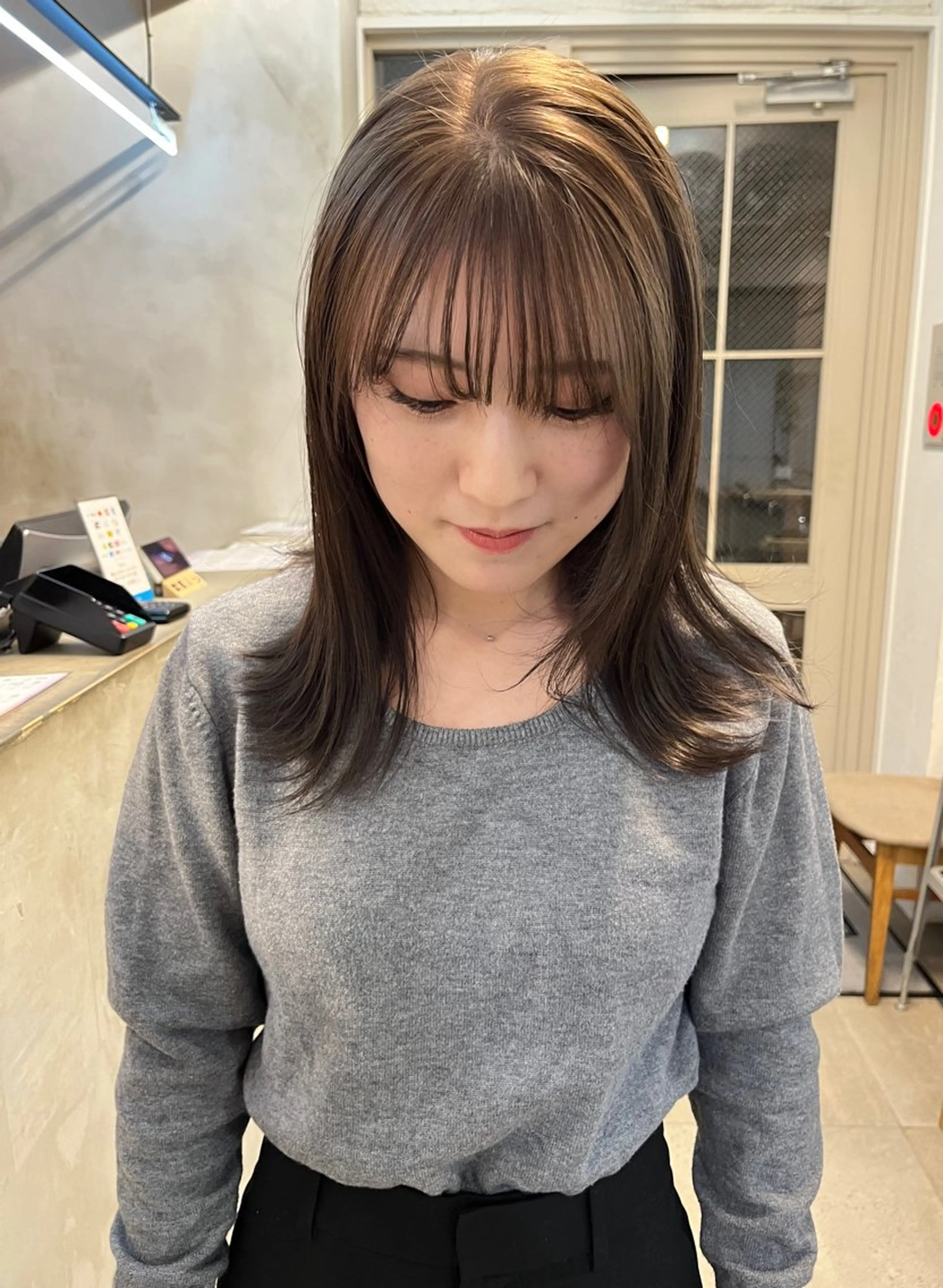 ミディアム カラー ナチュラルなヘア /ヨシダトモキのヘアスタイル