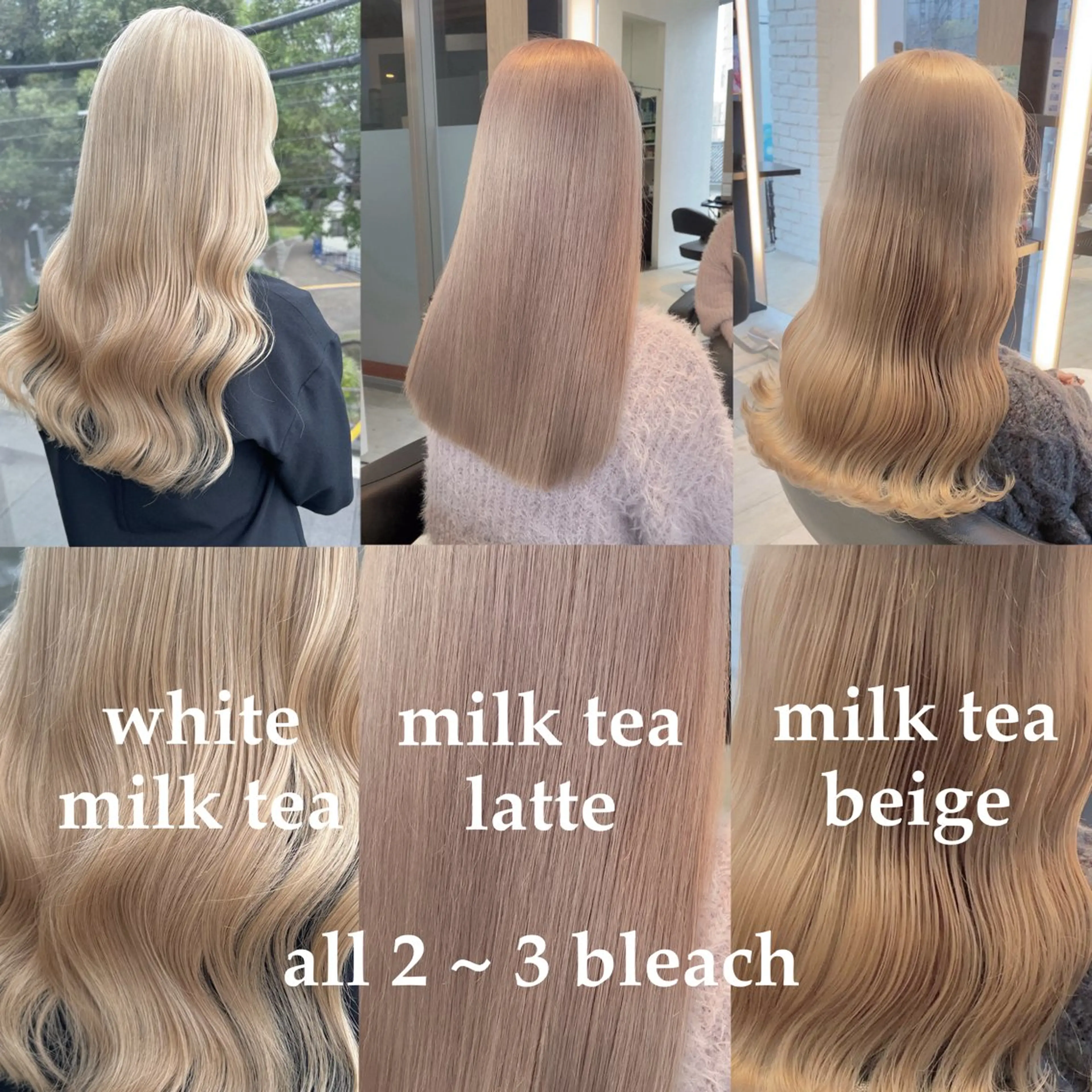 ロング ブリーチ/髪質改善/ ハイトーン/暖色のヘアスタイル