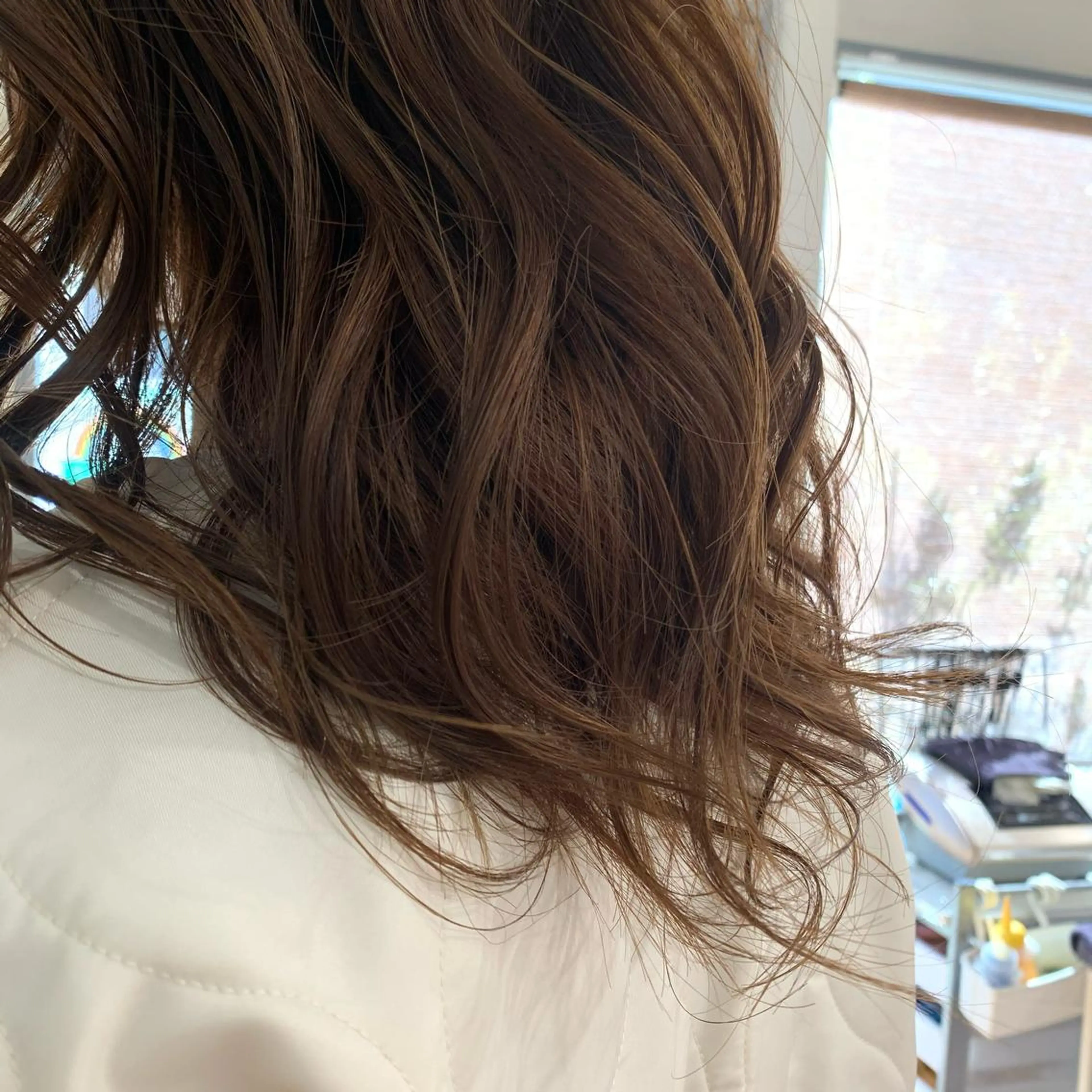 ロング カラー ベージュカラー ブリーチ ミルクティーベージュ ブリーチなしカラー 美髪矯正/ハイトーン 🪸🩰ヒナコのヘアスタイル