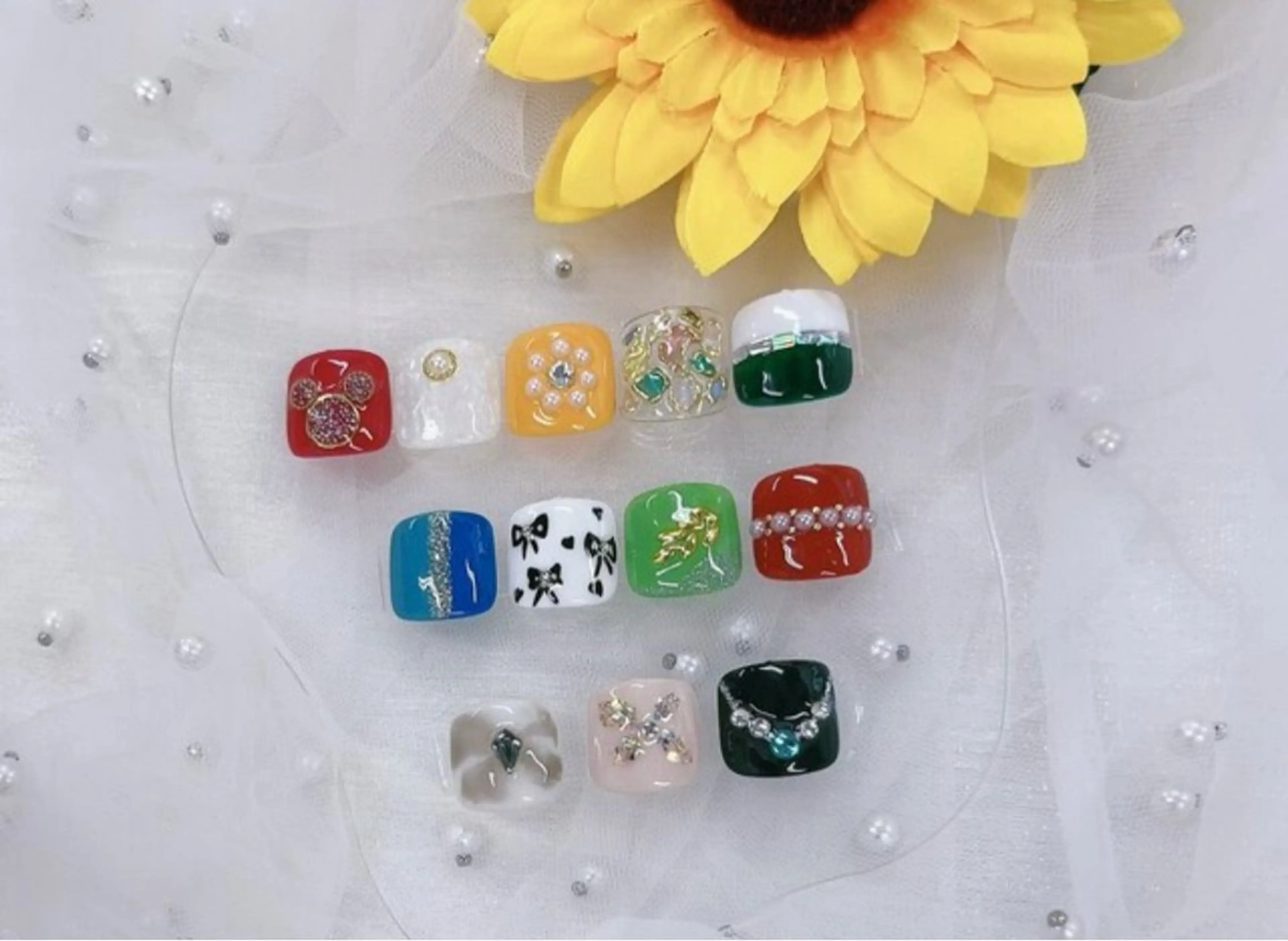 フット★定額親指アート2本ワンカラー★の写真