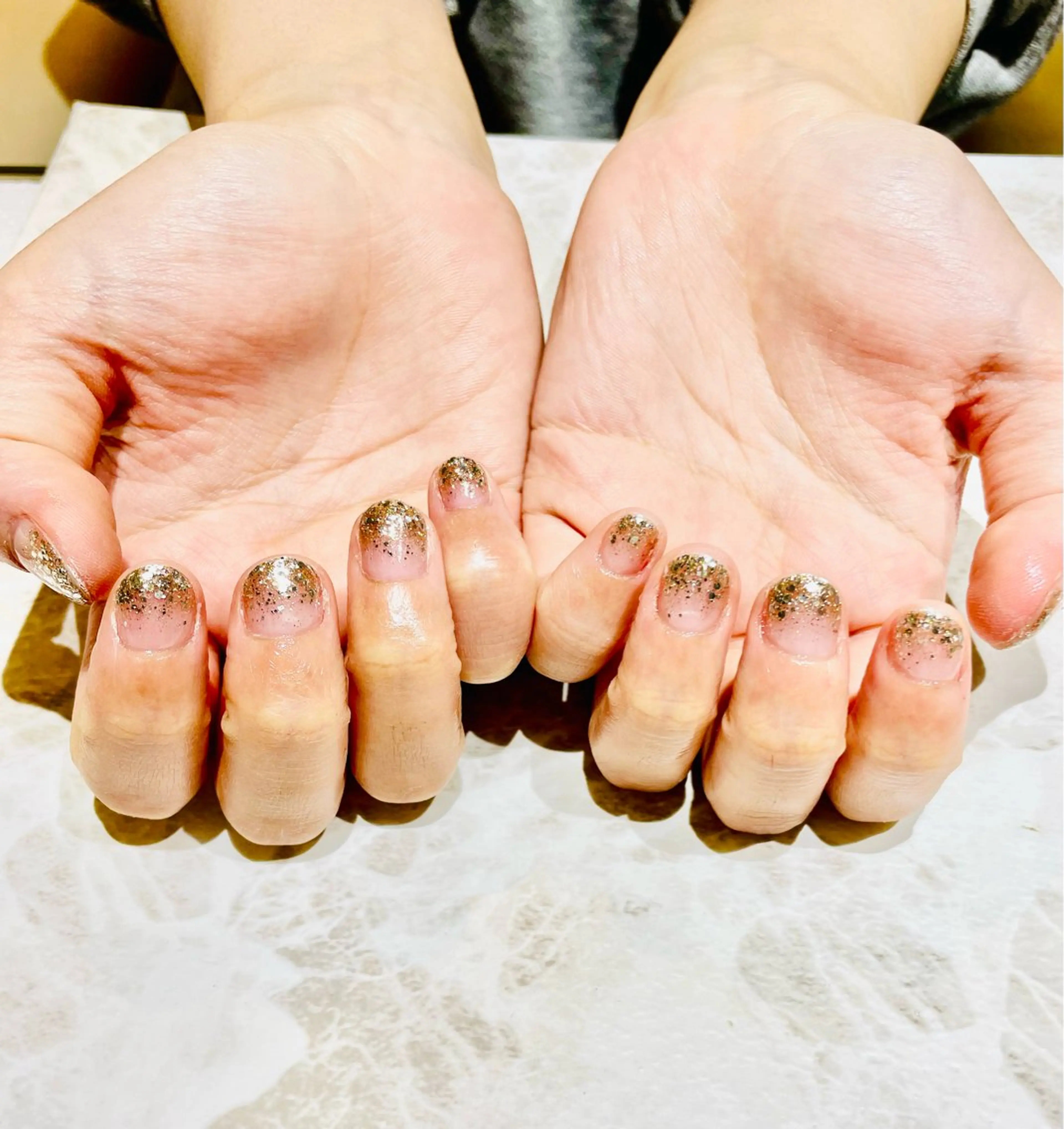 ネイル ラメ(グリッター) ハンドネイル 🐾佐藤 りえ🐾のネイルデザイン