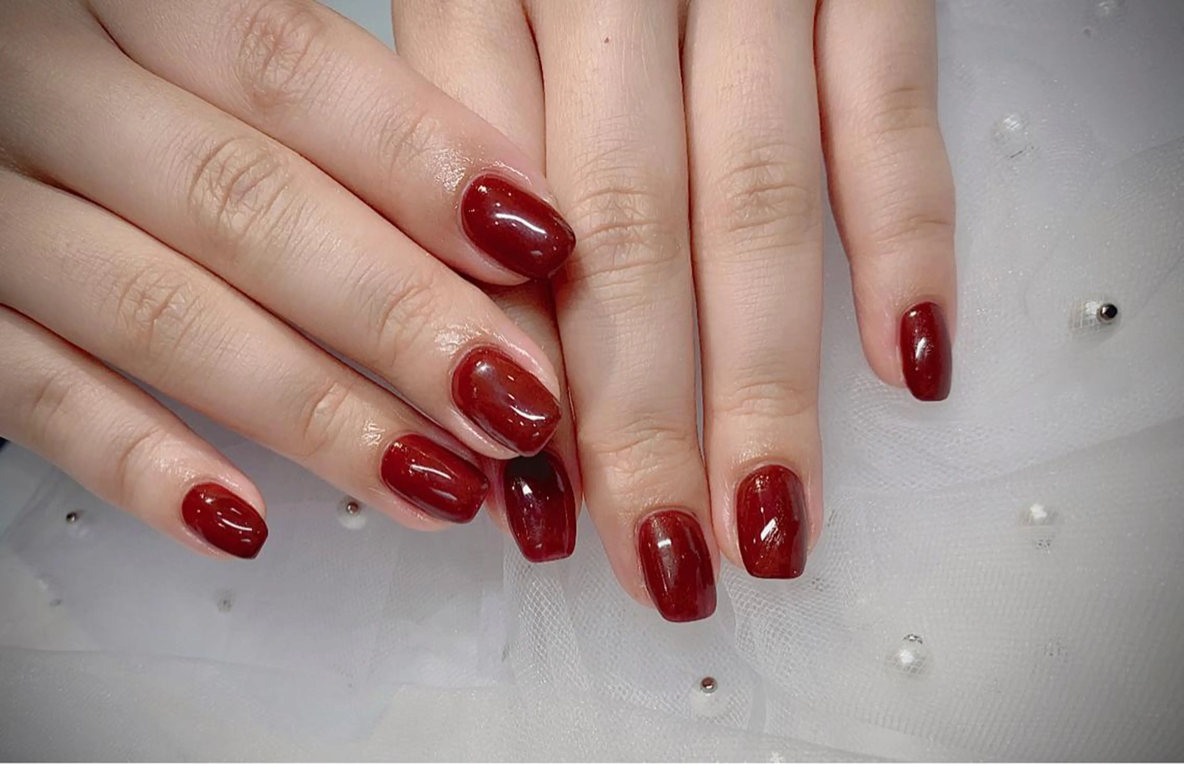 ネイル I-nailロング /ワンホン/キラキラのネイルデザイン