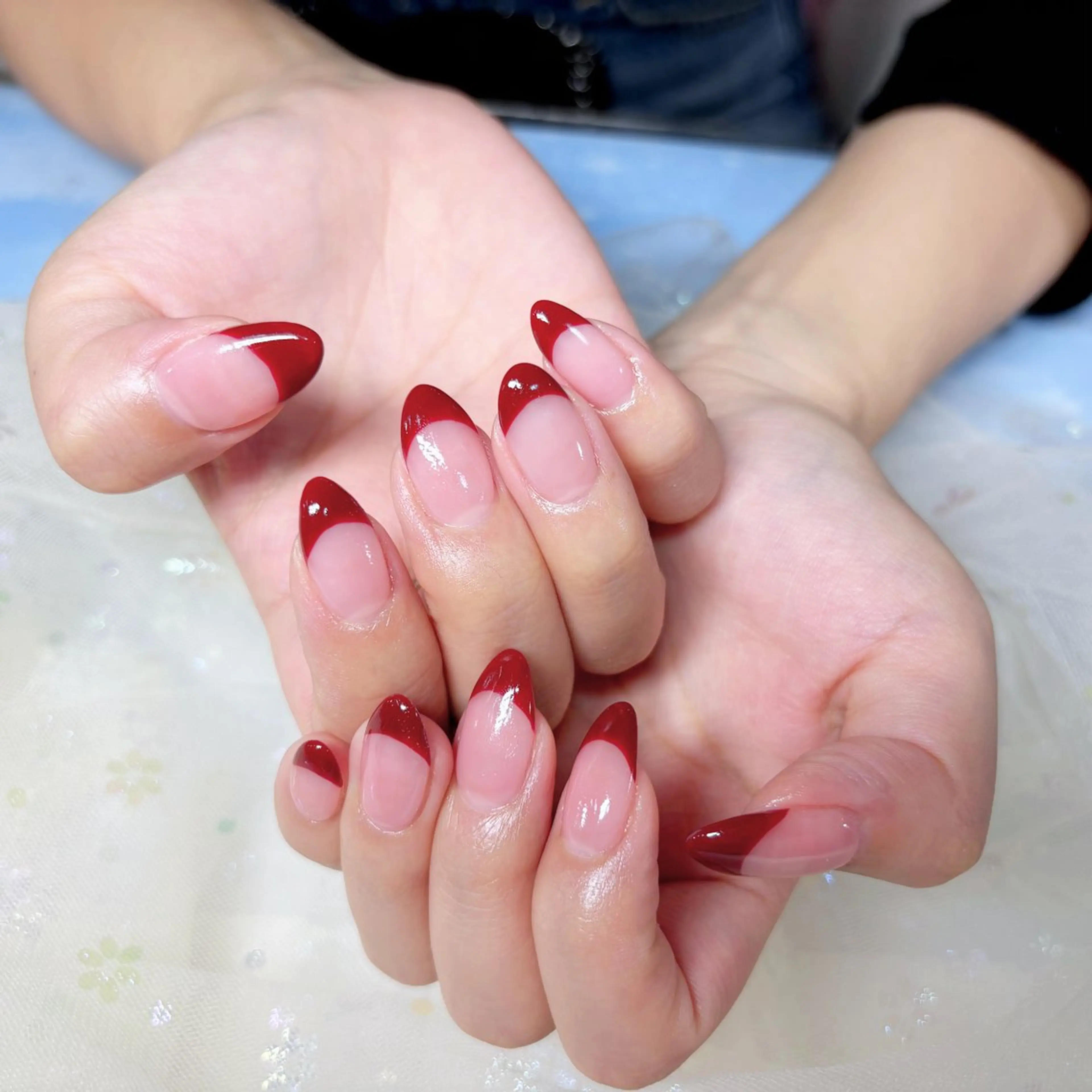 ネイル ハンドネイル H3 Nail Tsuki🦋💙のネイルデザイン