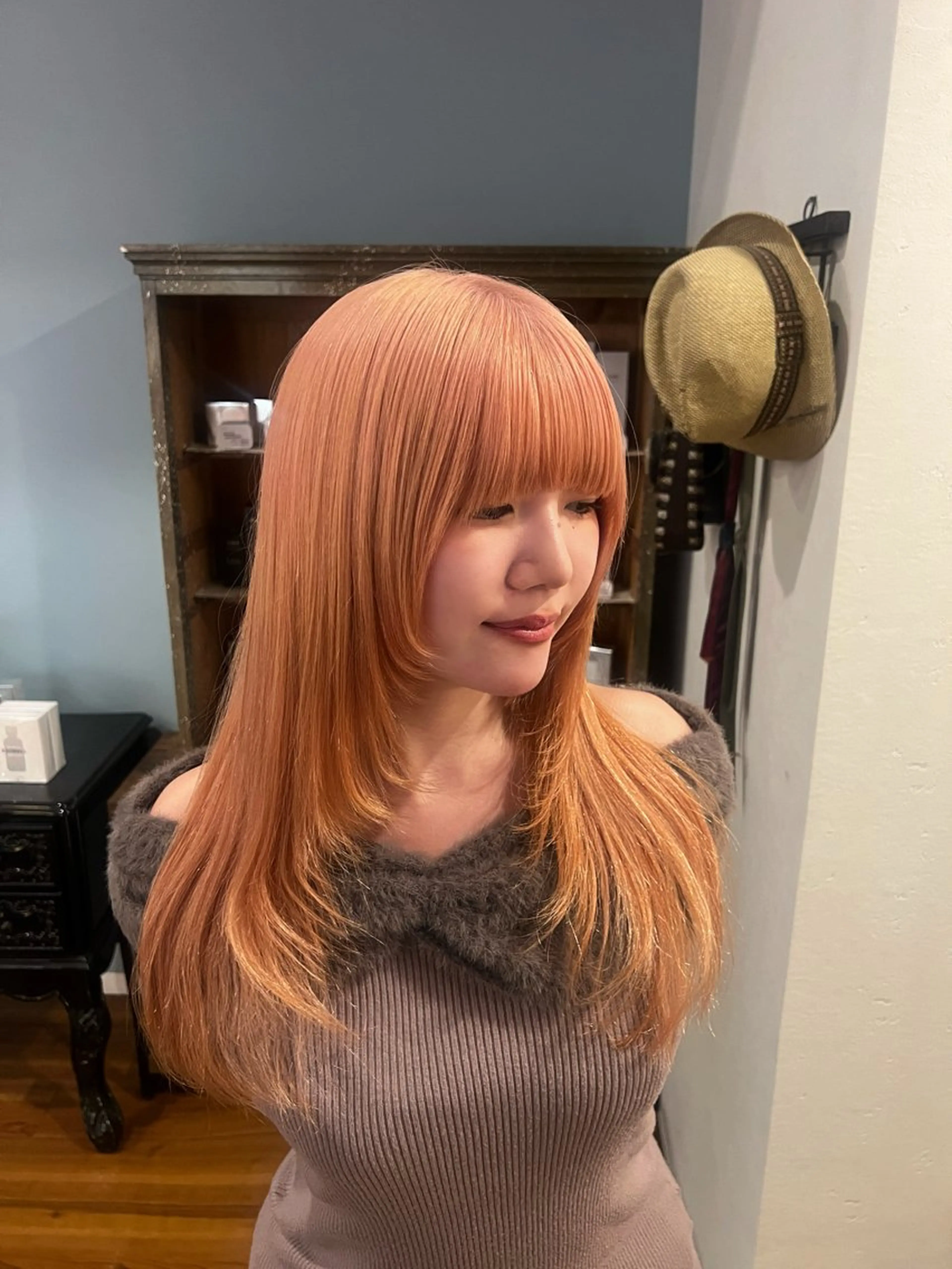 カラー ブリーチ ヘアカラー トリートメント レディース特化 ナチュラル☘︎︎芹七のヘアスタイル