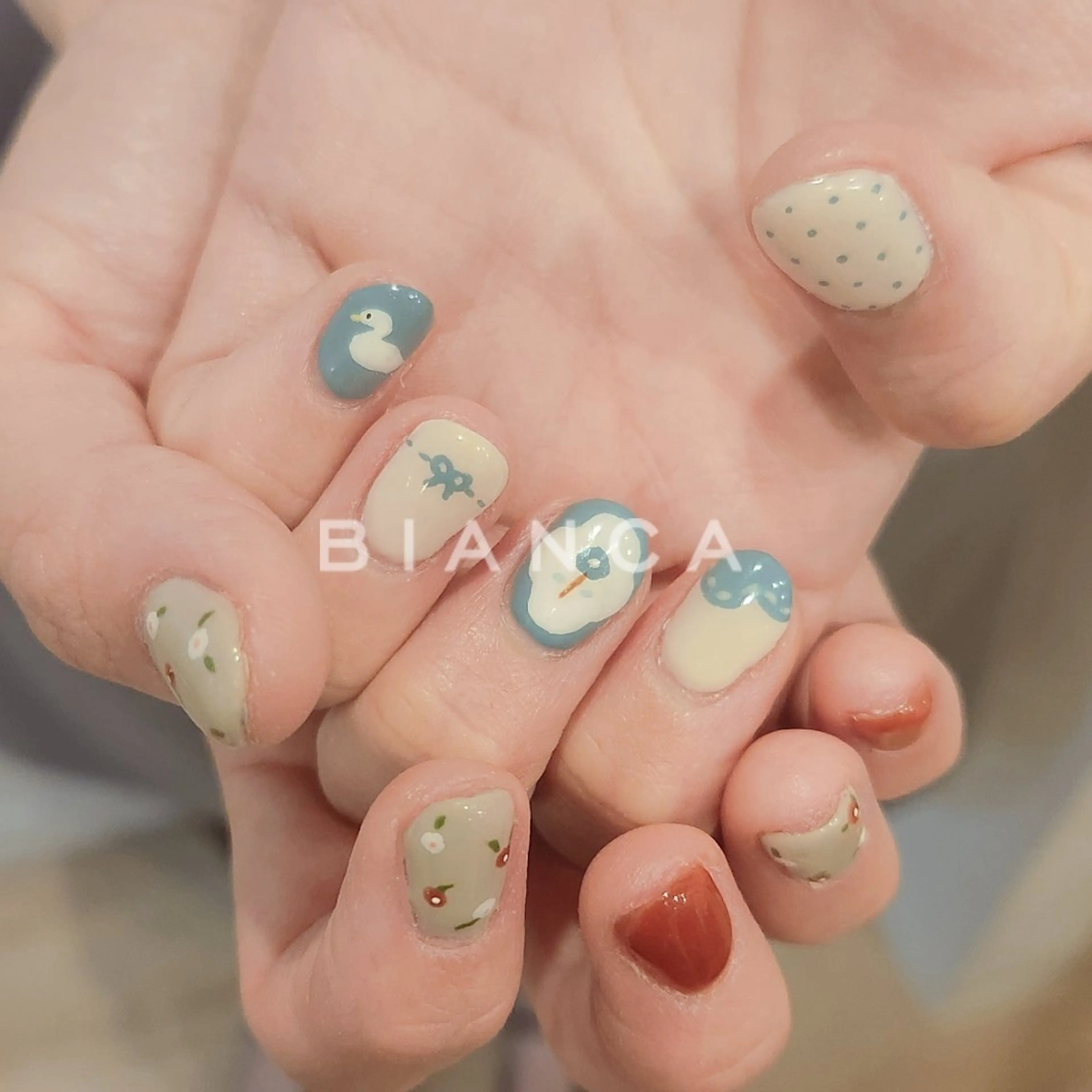 ネイル アートネイル 持ち込み ハンドネイル Bianca名駅店 あゆのネイルデザイン