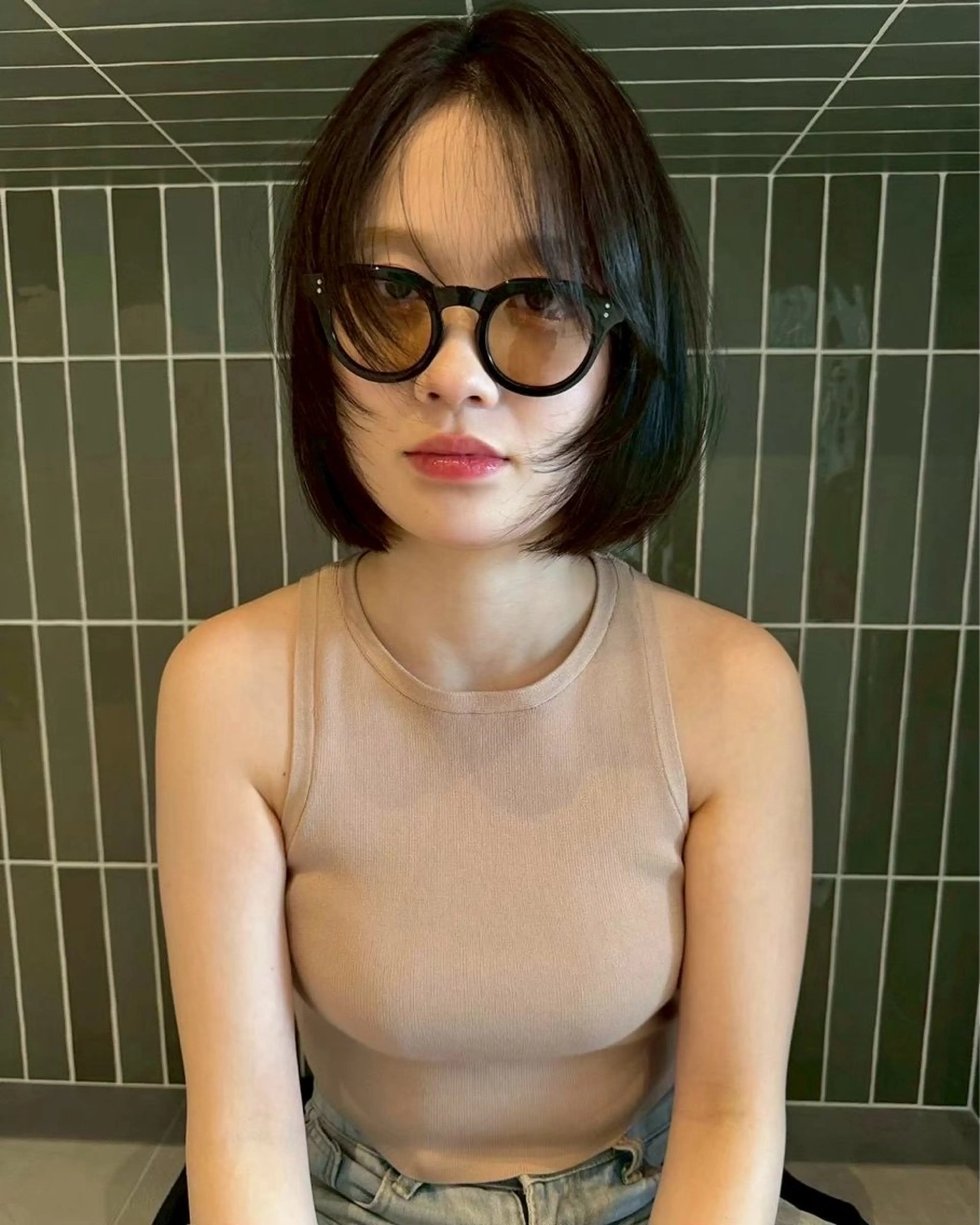 ショート 髪質改善 縮毛矯正 トリートメント カット nok所属・nok Osakaのヘアスタイル