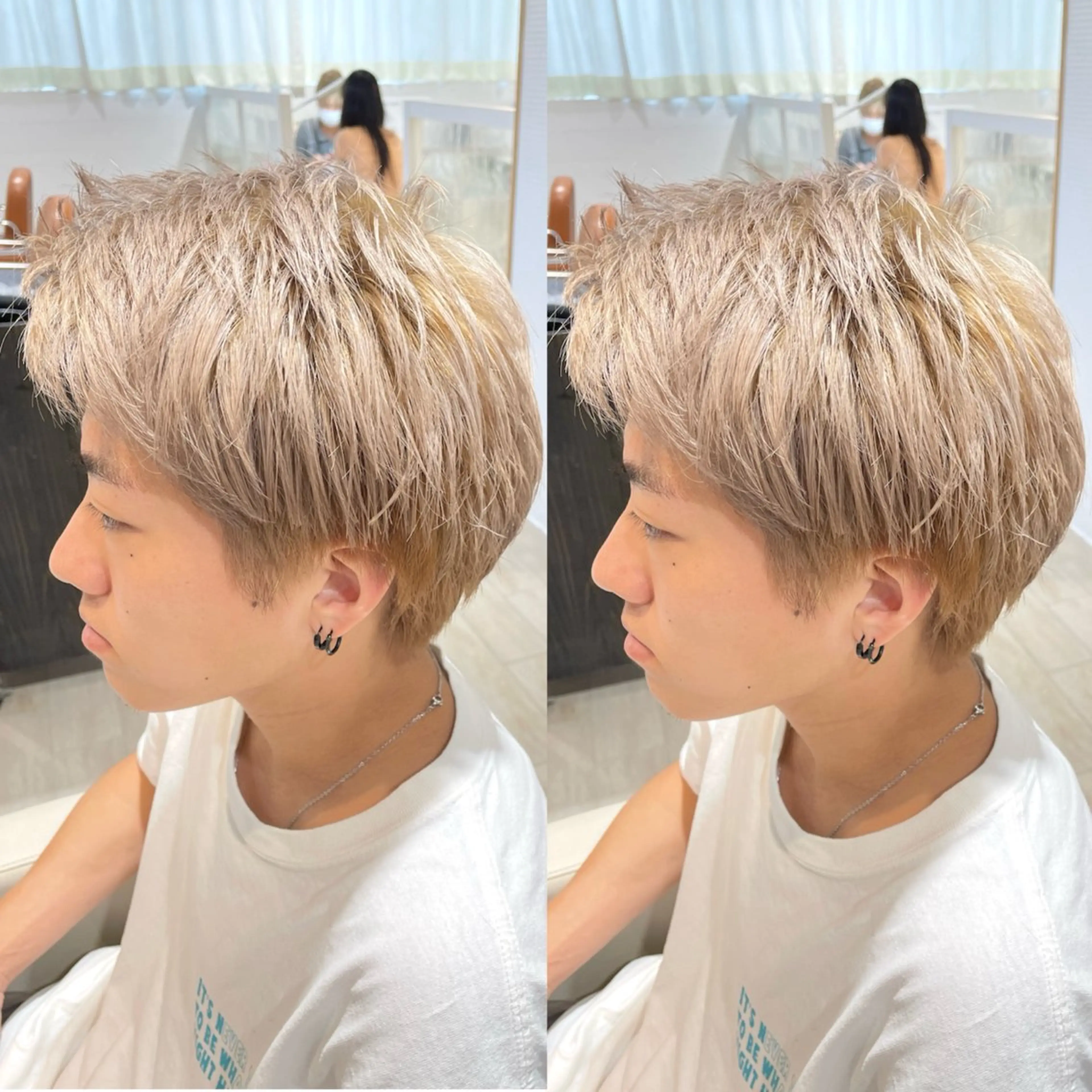 カラー メンズ メンズブリーチ ベージュカラー ブリーチ ブリーチデザインカラ ー/メンズ◎mariのヘアスタイル