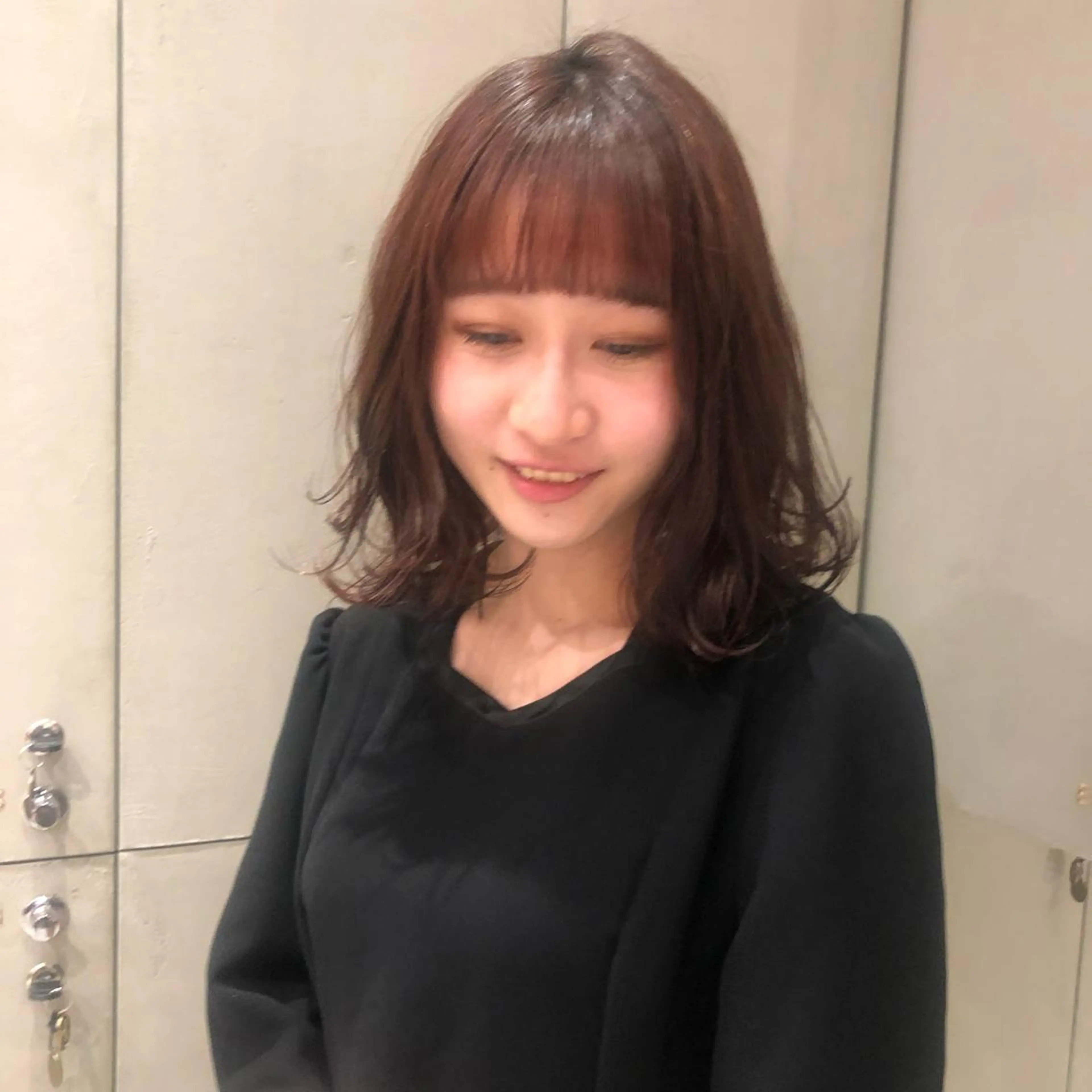 ミディアム ボブ レイヤーカット 古屋 花織のヘアスタイル