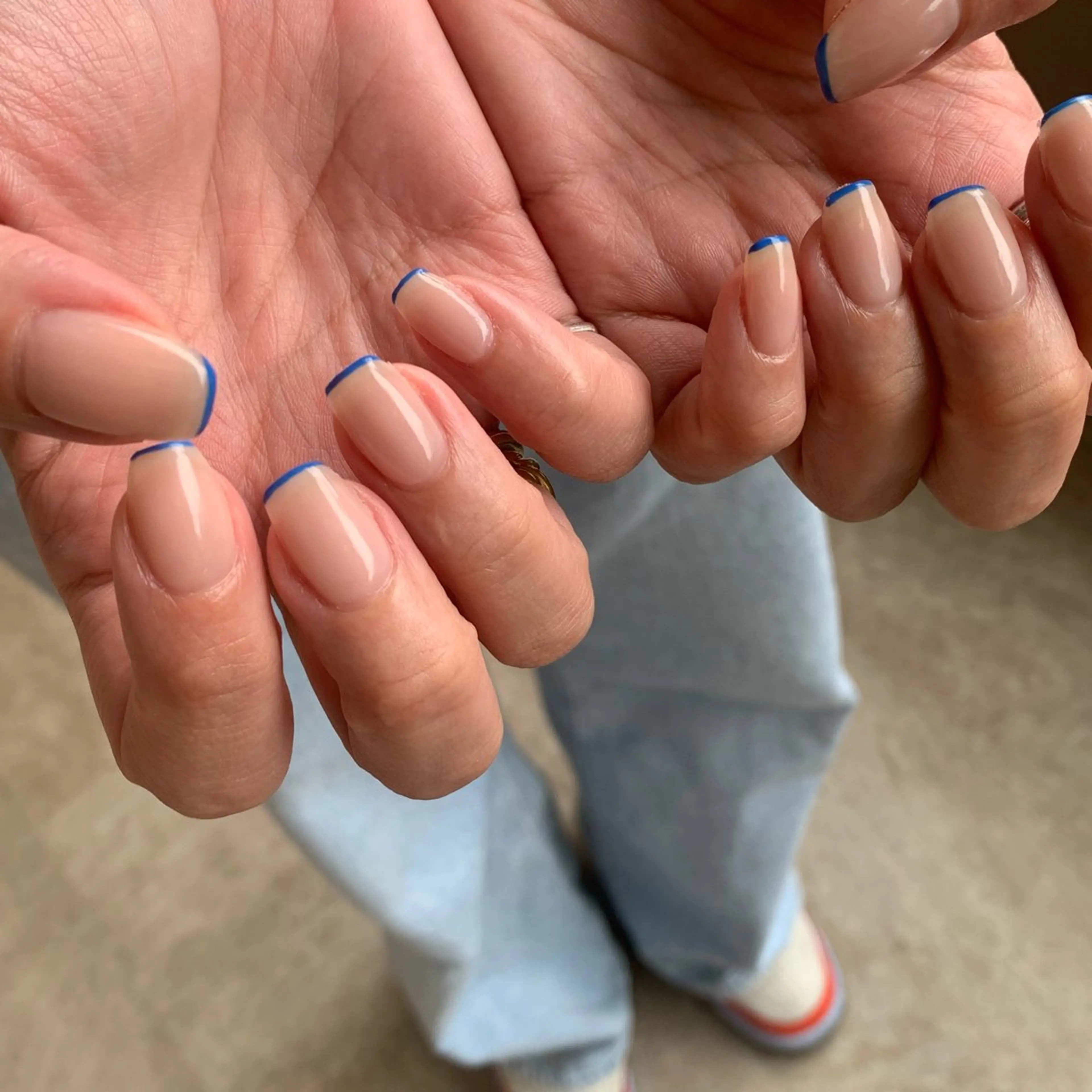 ネイル フレンチネイル Black sheep.所属・Fujimori .のネイルデザイン