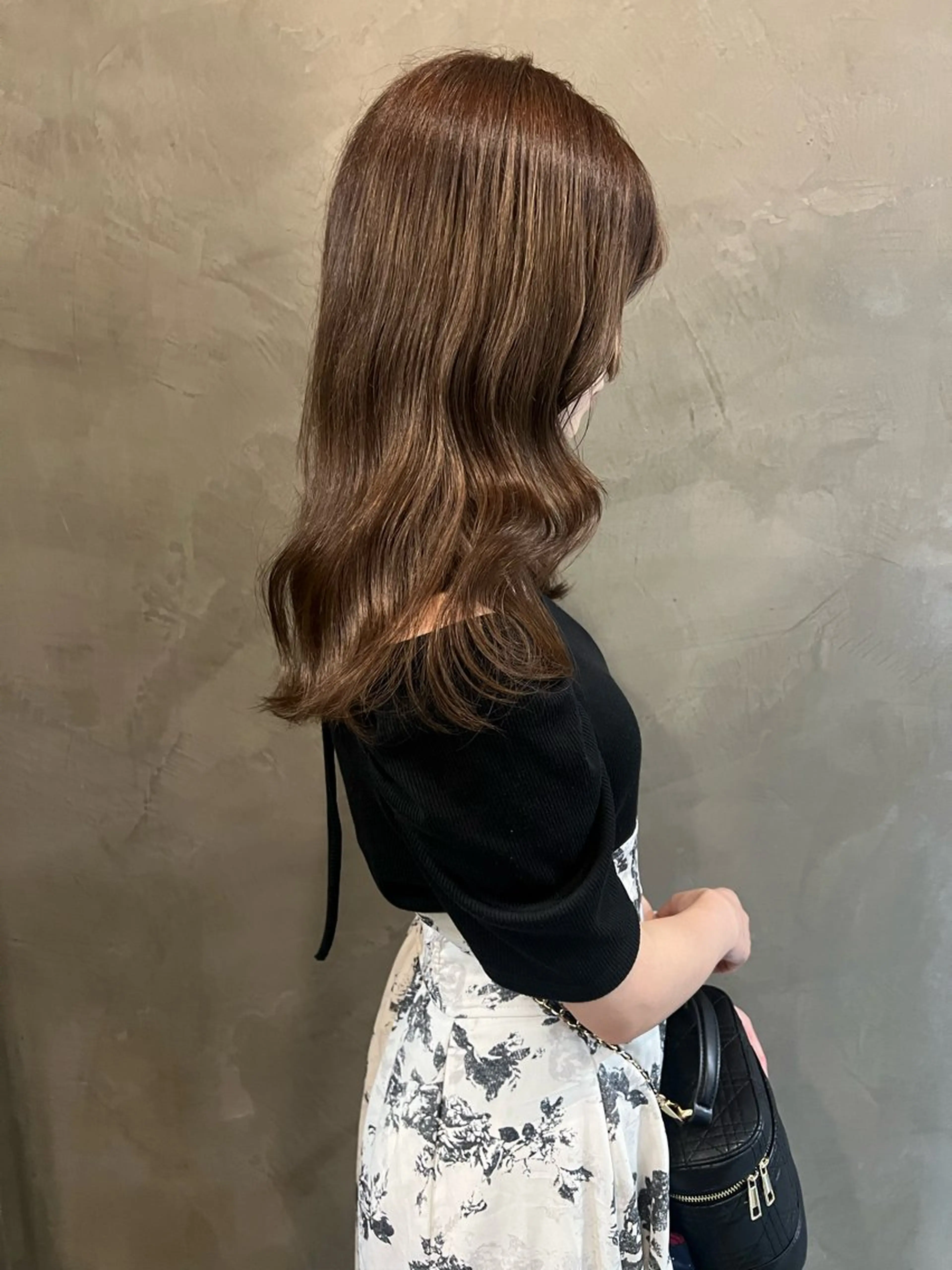 カラー ブラウンカラー モカブラウン 韓国🇰🇷レイヤー 似合わせ顔まわりのヘアスタイル