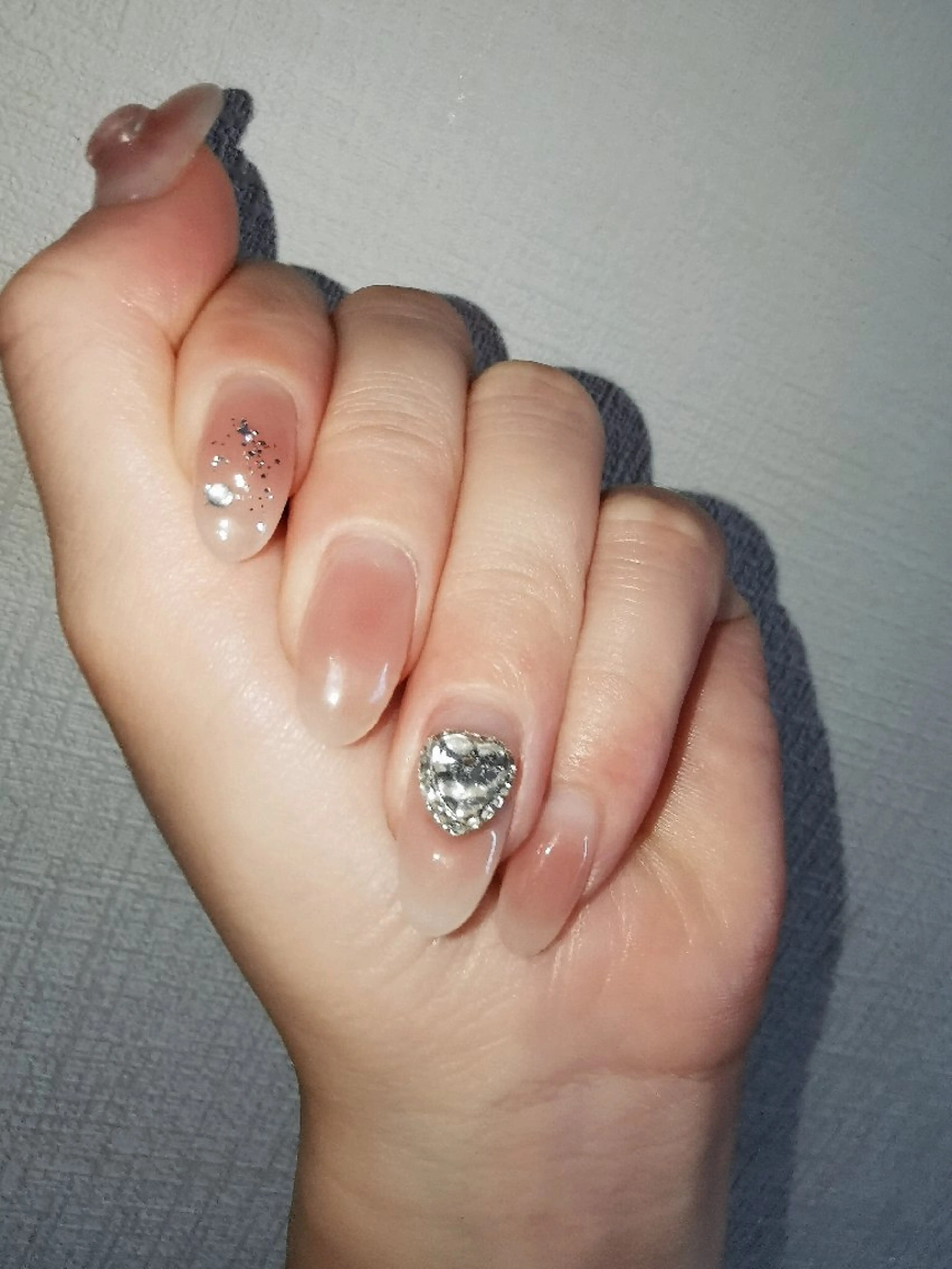 ネイル チークネイル ネイリストゆか💅 長さだし、深爪矯正のネイルデザイン