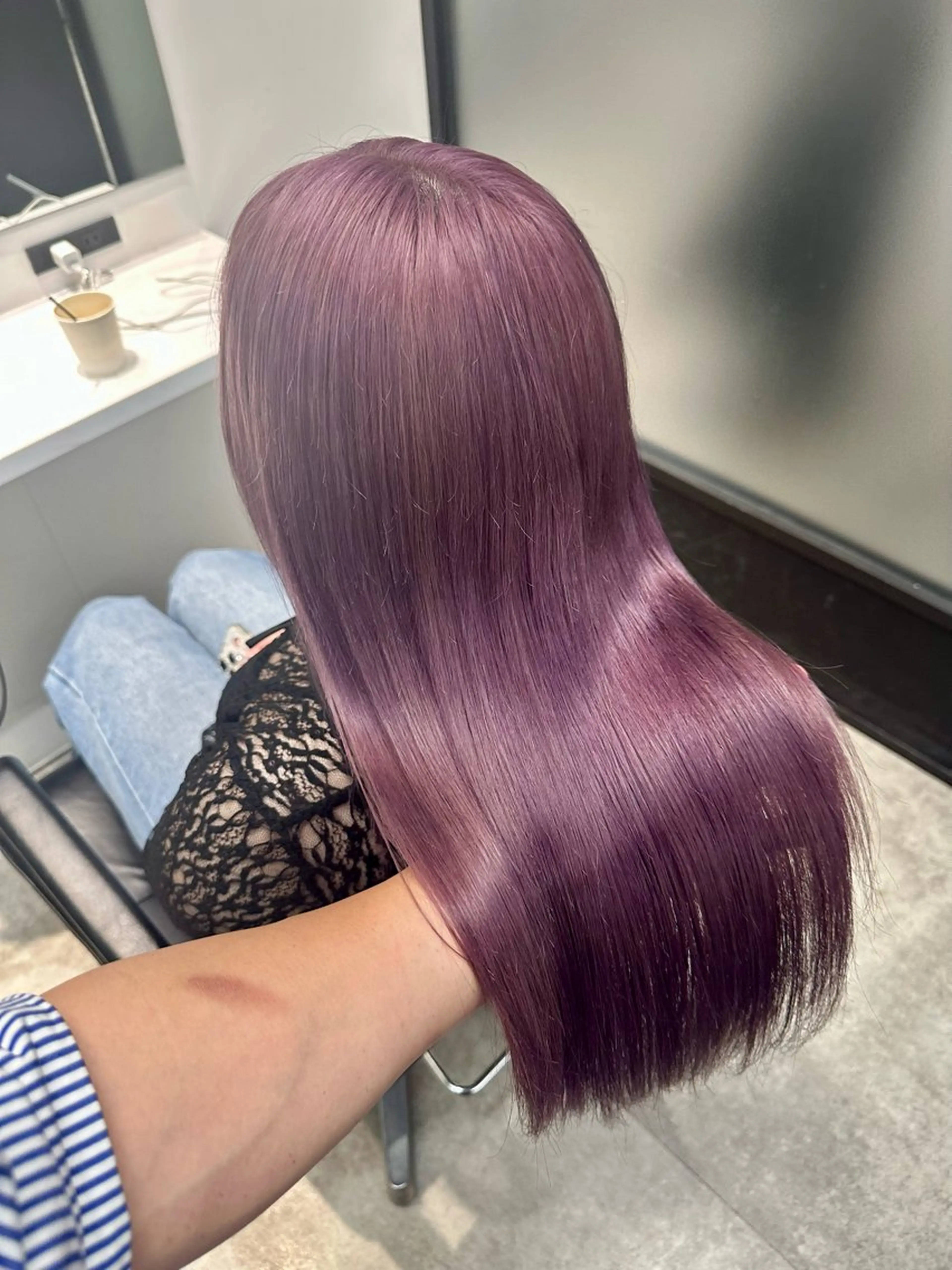 ロング カラー ラベンダーカラー ヘアカラー トリートメント 渋谷/透明感カラー /半個室/こうめいのヘアスタイル