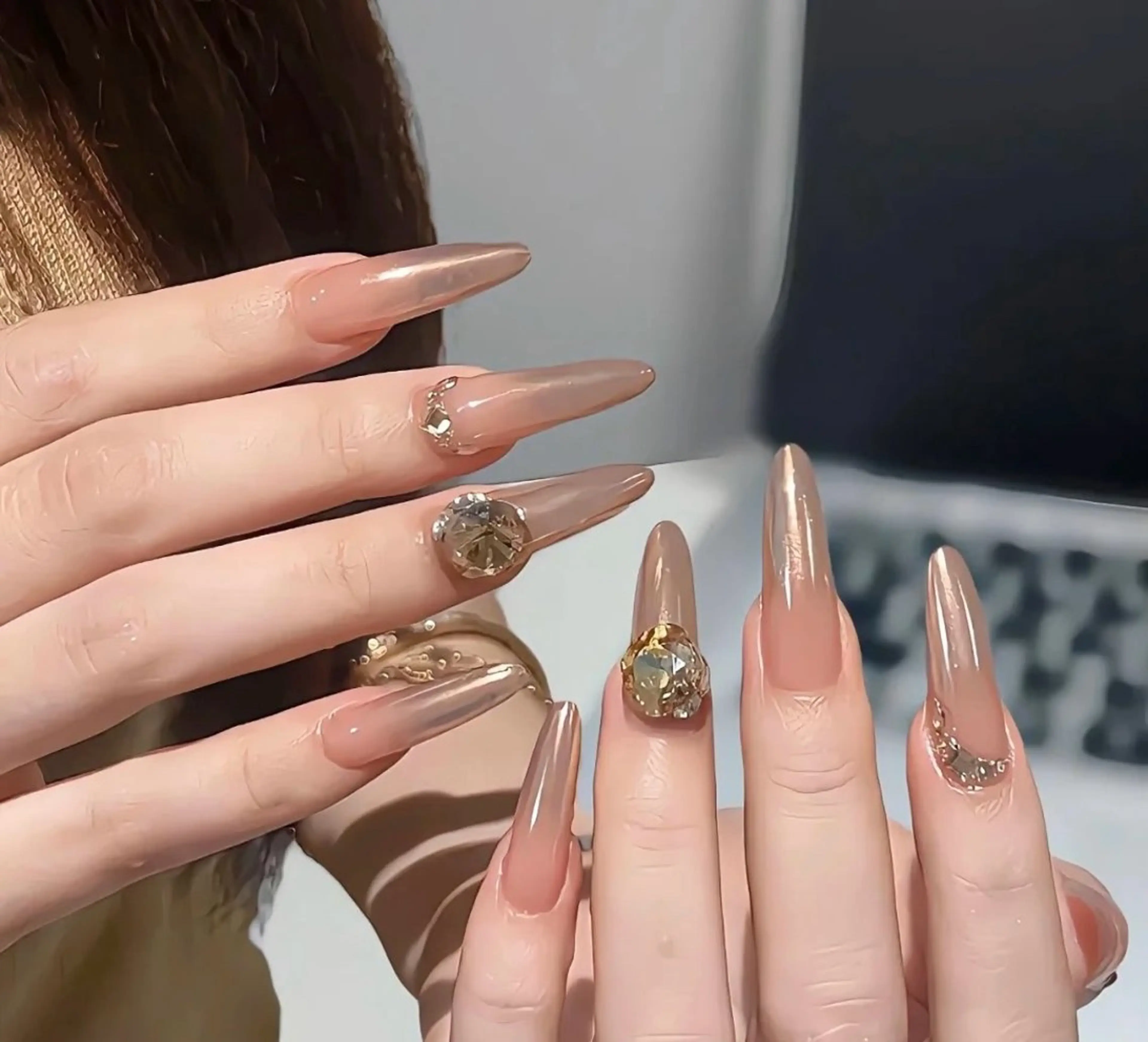 ハードデザイン+チップ長さ出し+つけ放題の写真