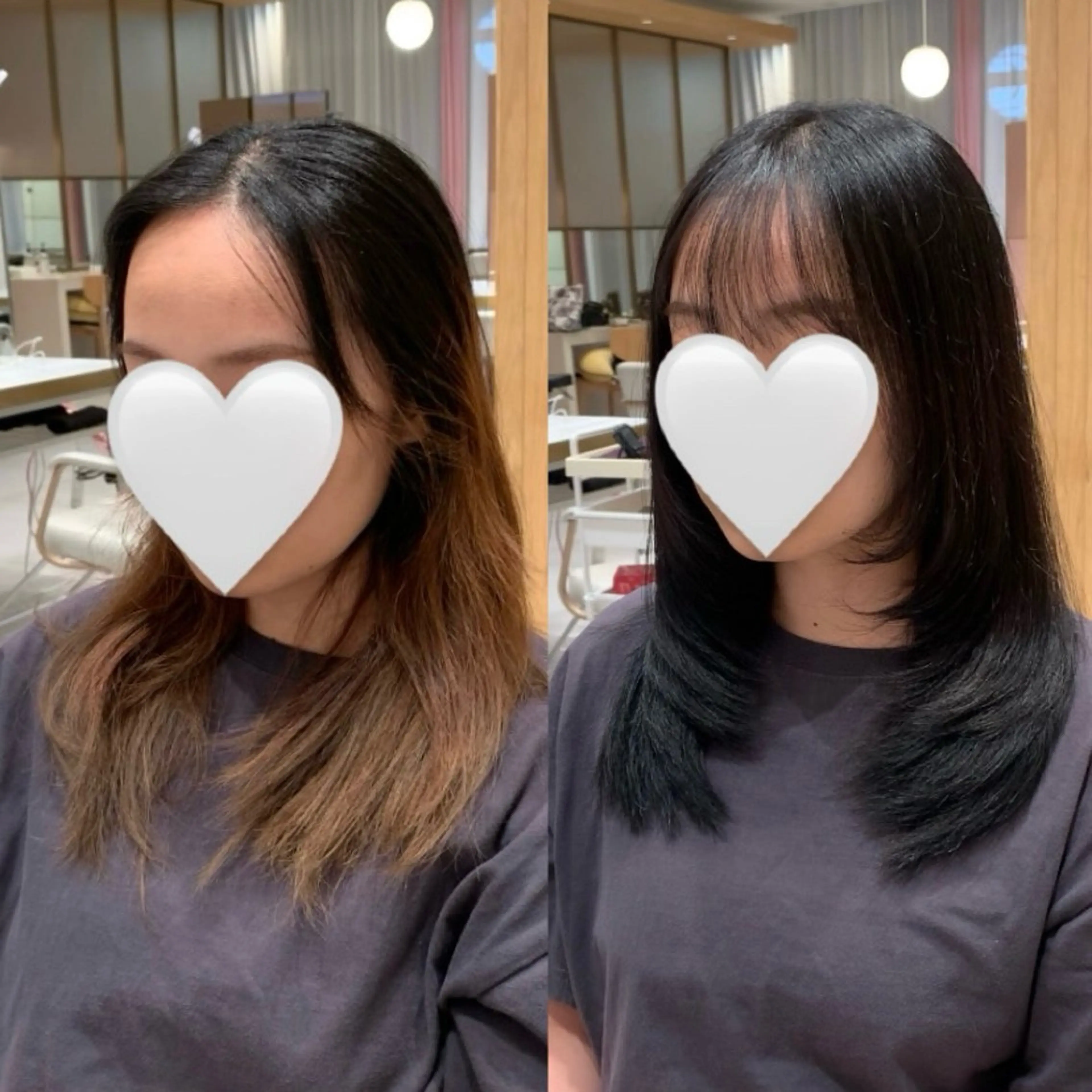 ミディアム カラー カット ヘアカラー トリートメント 内田 志乃のヘアスタイル