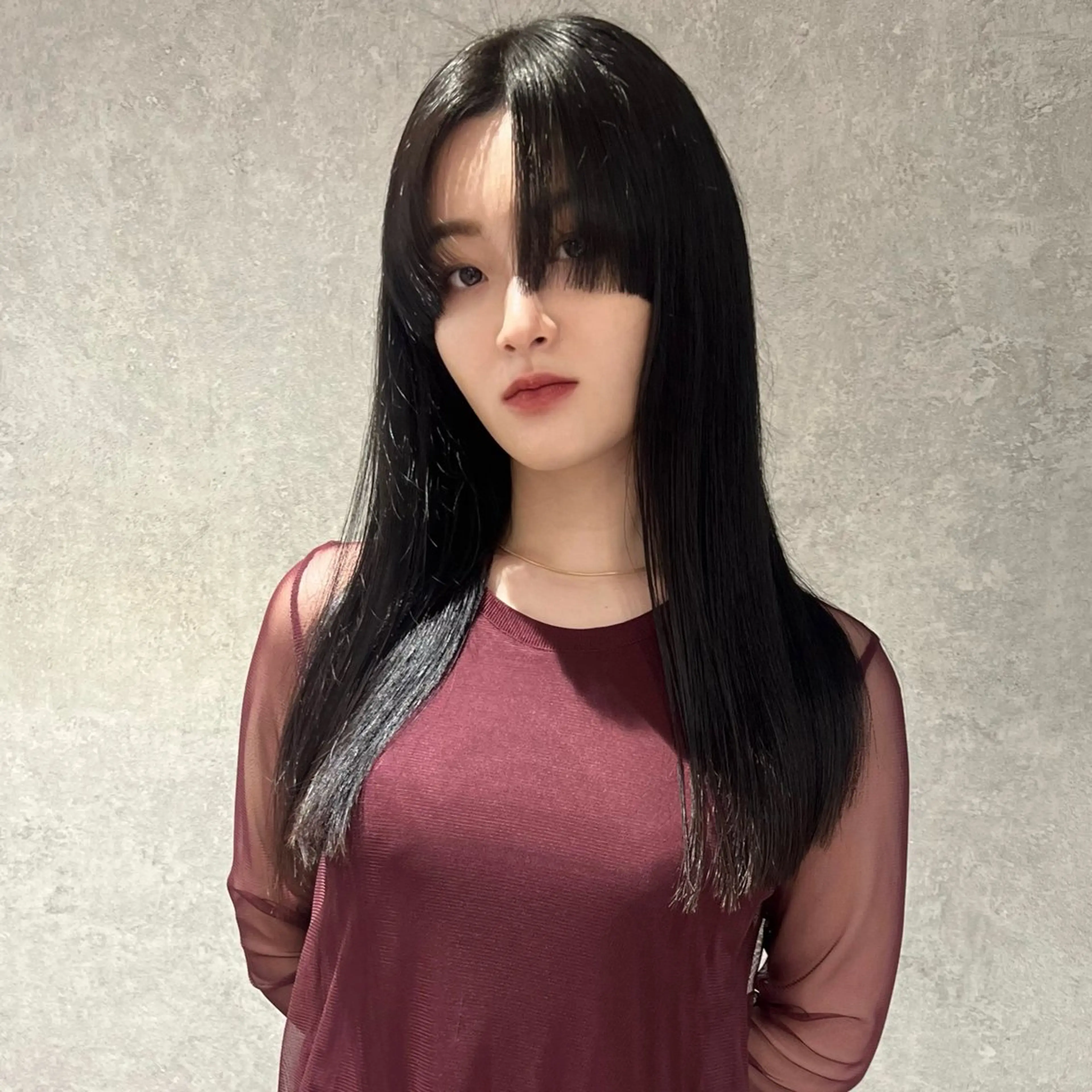 ロング 似合わせカット AI TOKYO S所属・mizuki 【韓国レイヤー】のヘアスタイル