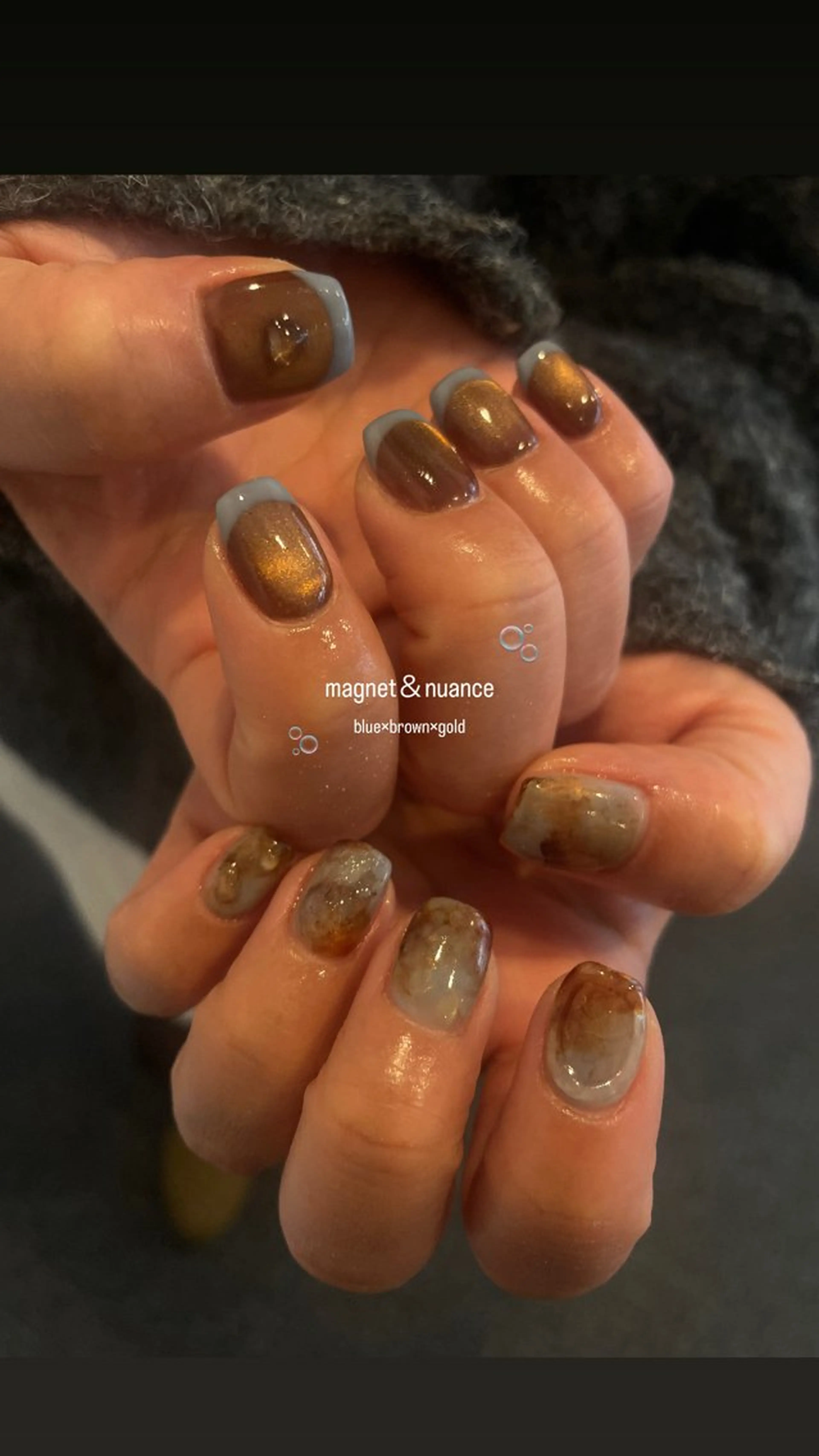 ネイル ブルー ハンドネイル MASHU Machela所属・MASHU /サヤnail♡のネイルデザイン