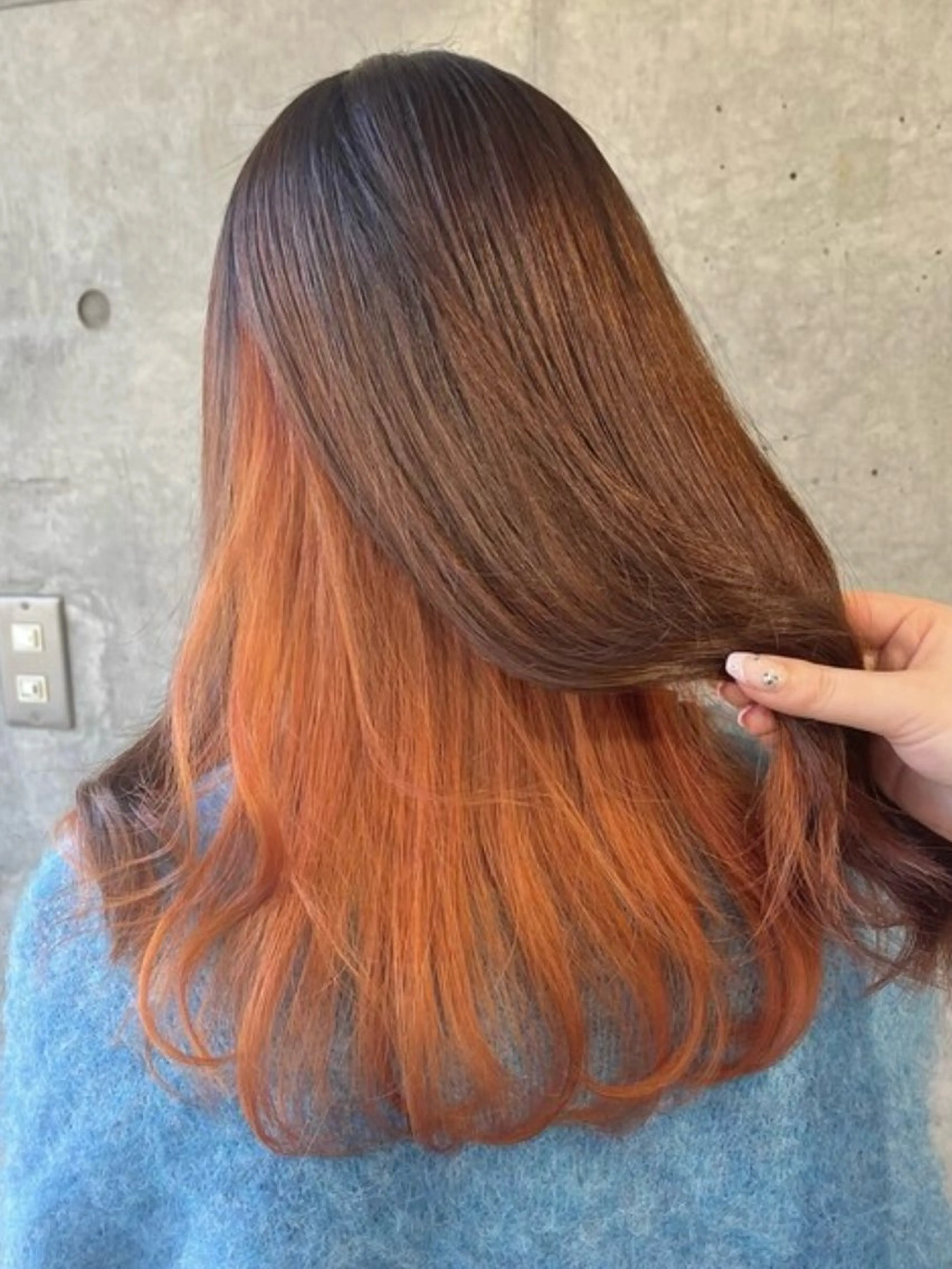 ロング カラー ブリーチ ダブルカラー インナーカラー 原宿♡透明感カラー♡ 縮毛矯正【MAYU】のヘアスタイル