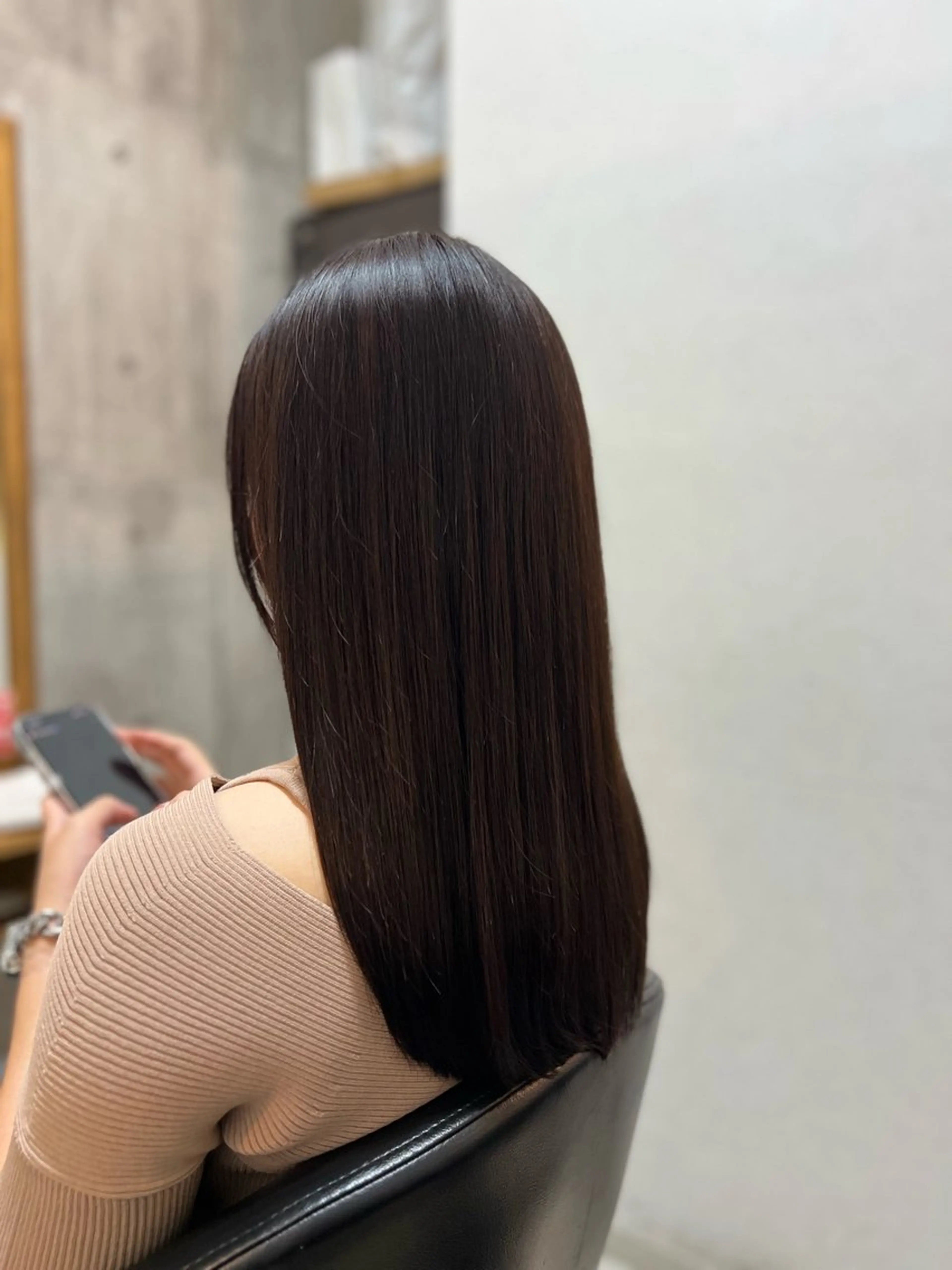 セミロング カット ヘアカラー 縮毛矯正 トリートメント 大宮縮毛矯正の達人 髪質改善/レイヤーのヘアスタイル