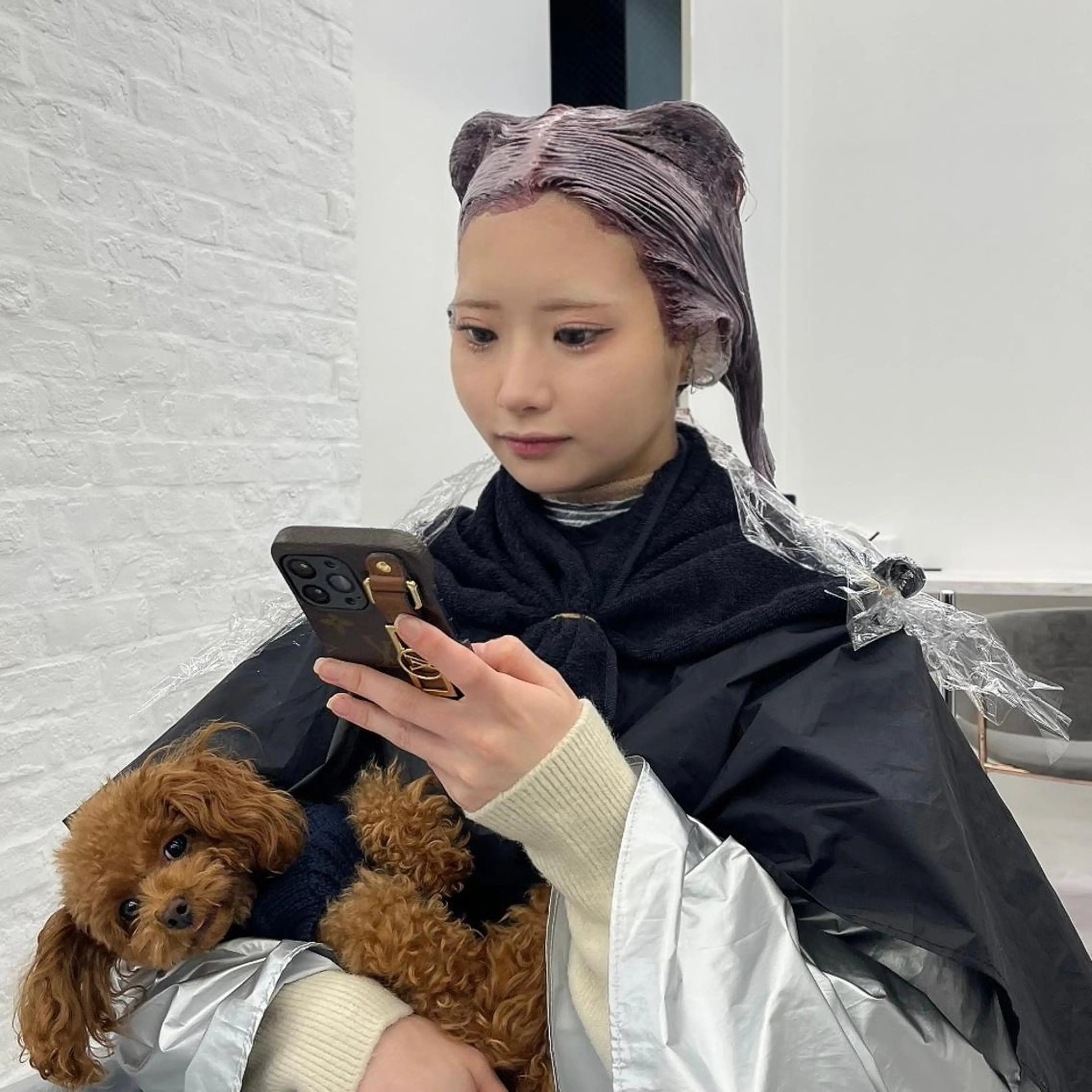 ミディアム カラー パーマ ヘアアレンジ 結婚式・ブライダル アッシュ ベージュカラー 黒髪 ブリーチ 韓国ヘア×2way 🇰🇷和知拓郎のヘアスタイル