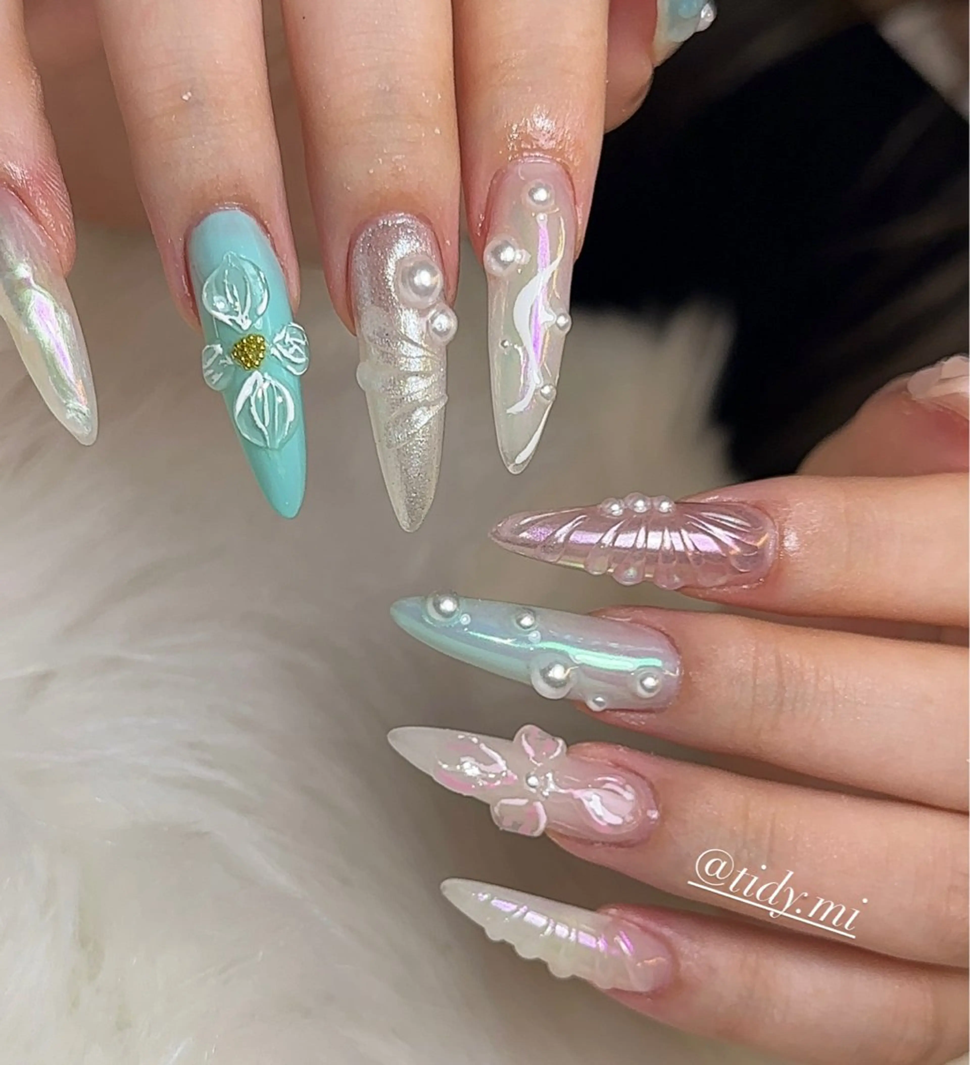 ネイル スカルプネイル TIDY M&Mのネイルデザイン