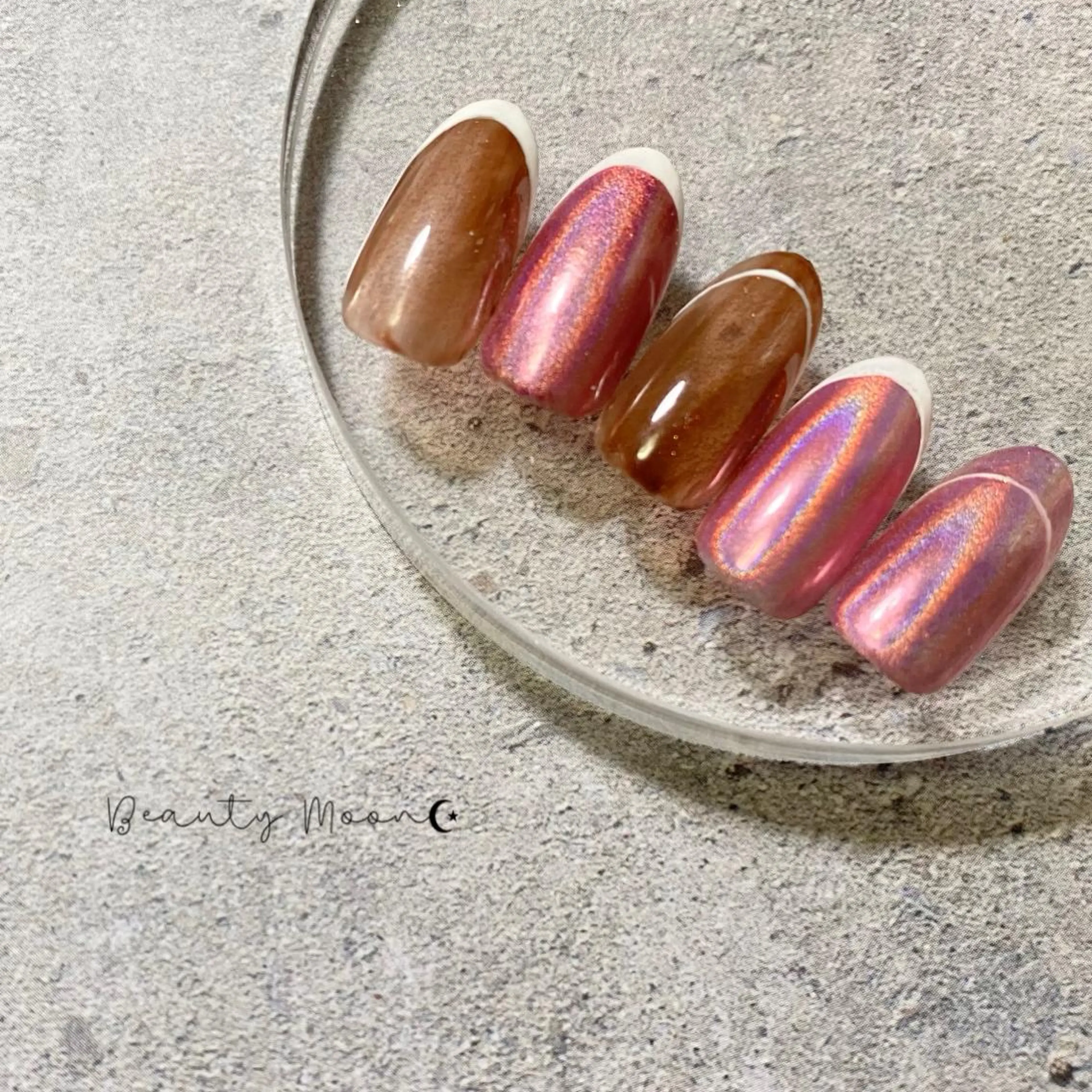 ネイル フレンチネイル ハンドネイル beauty ☪︎moonのネイルデザイン