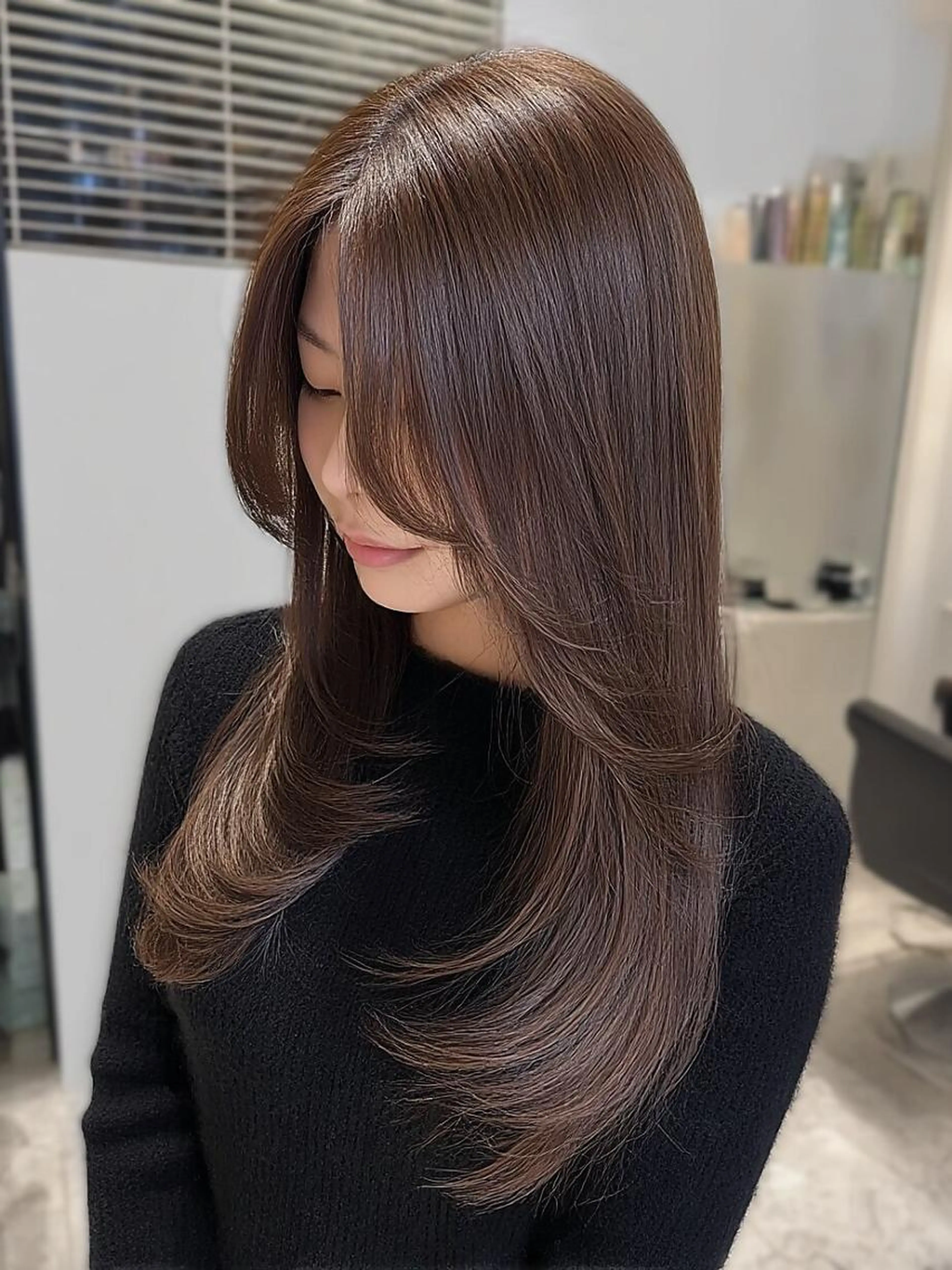 【ブリーチなし透明感✨】極上ワンカラー＋本格4STEPトリートメント🕊️の写真