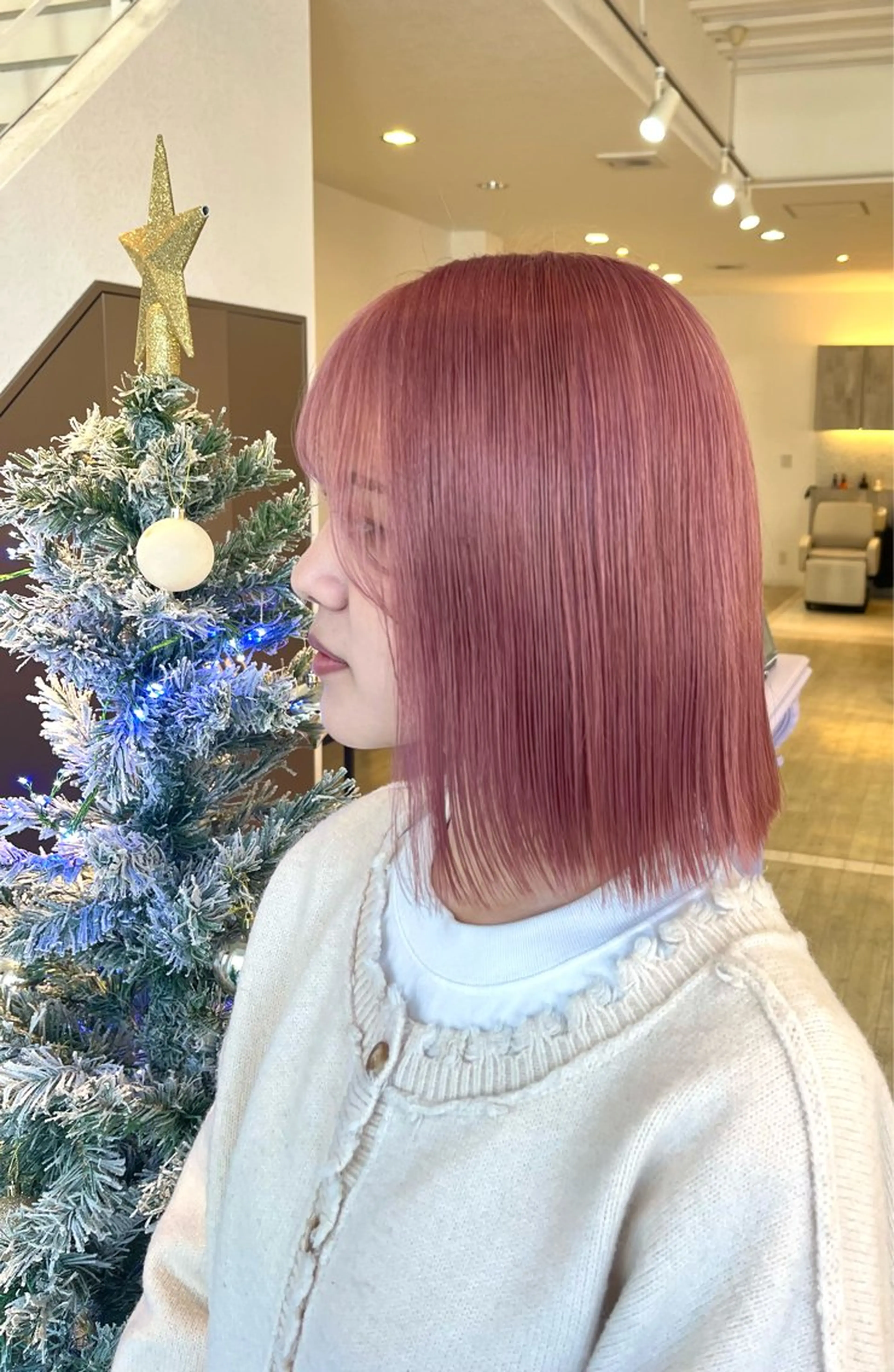 ミディアム カラー ピンクカラー Emma ecole所属・Emma ecole /栄/RIOのヘアスタイル