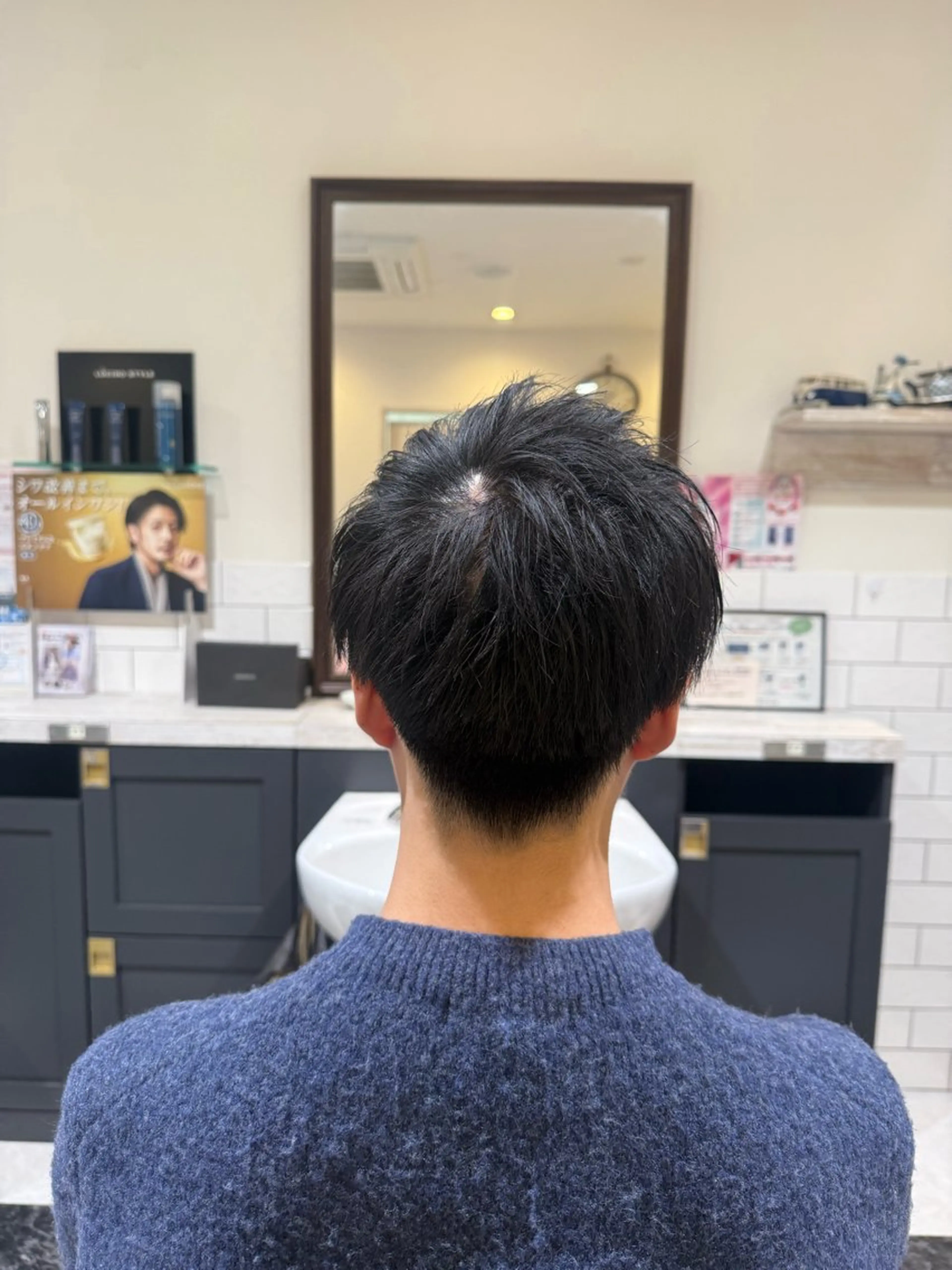 ミディアム メンズ 似合わせカットパーマ 長峯丈士のヘアスタイル