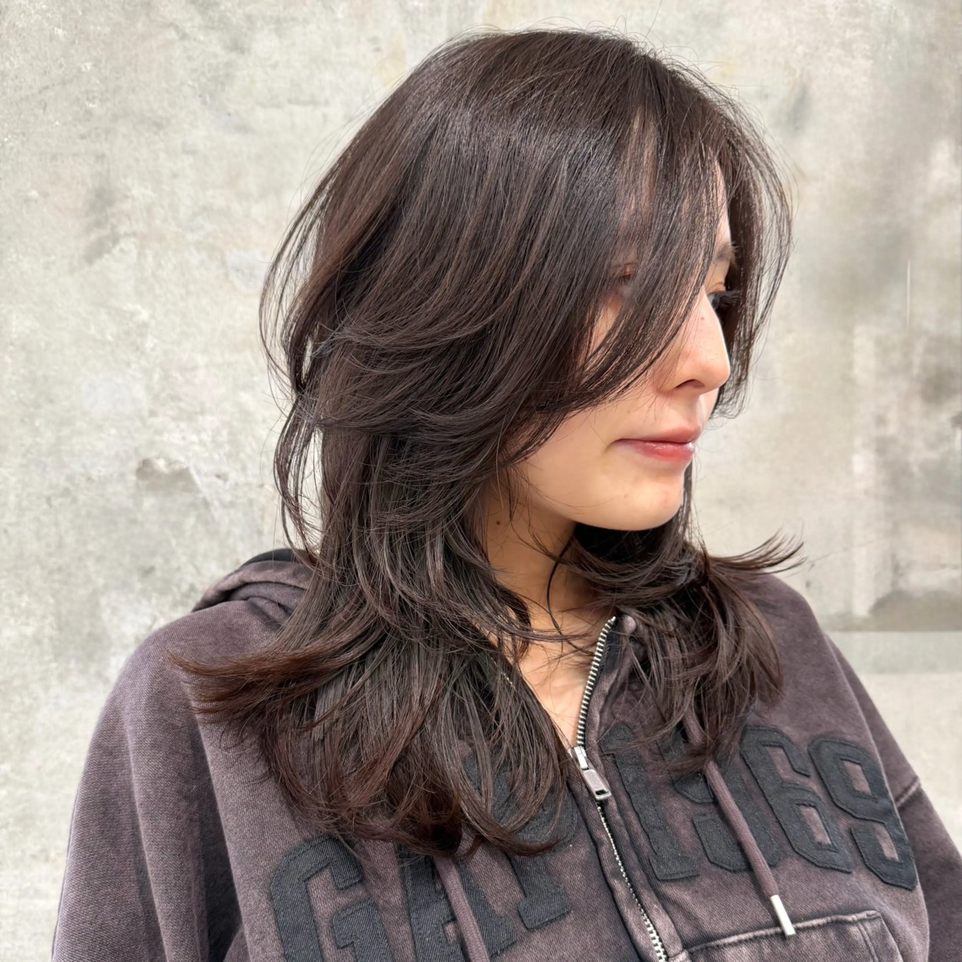 セミロング レイヤーカット カット 🌞レイヤー×カラー 前川那津美🌞のヘアスタイル