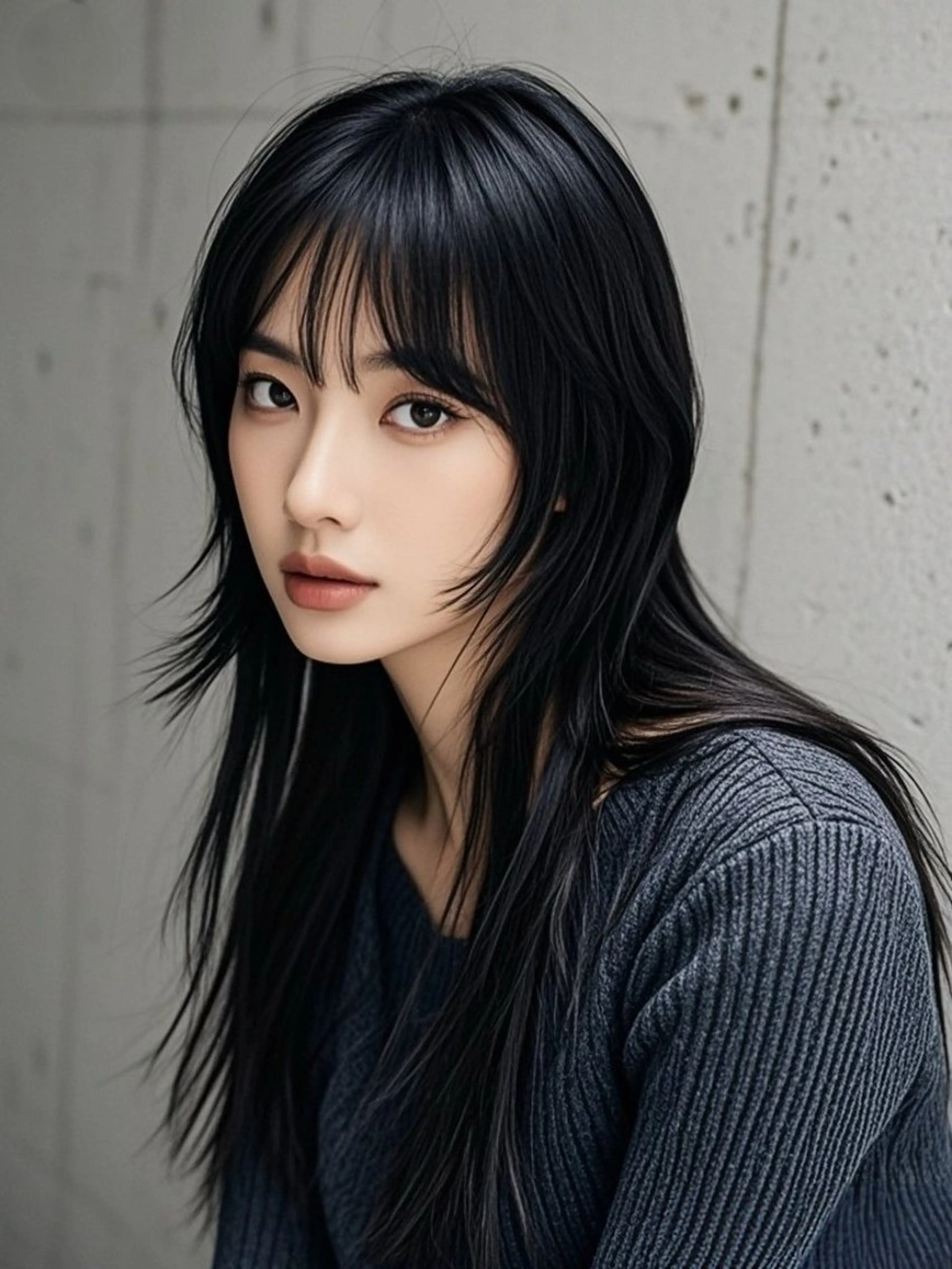 ロング ショートボブ アッシュ ボブ くびれヘア ハッシュカット カット ヘアカラー トリートメント ウルフカット 811 大阪梅田 ウルフのヘアスタイル