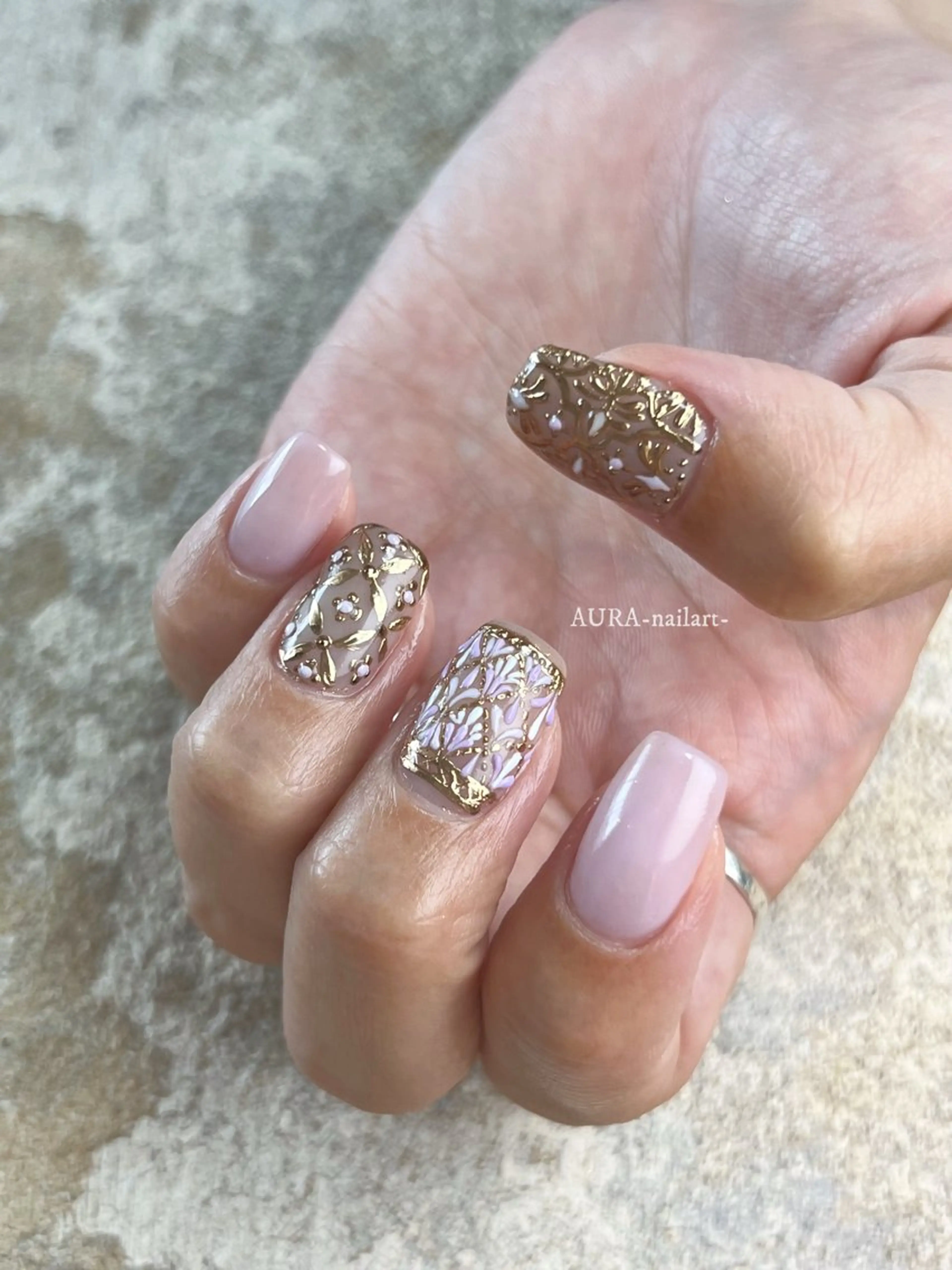 ネイル ハンドネイル AURA nailartのネイルデザイン