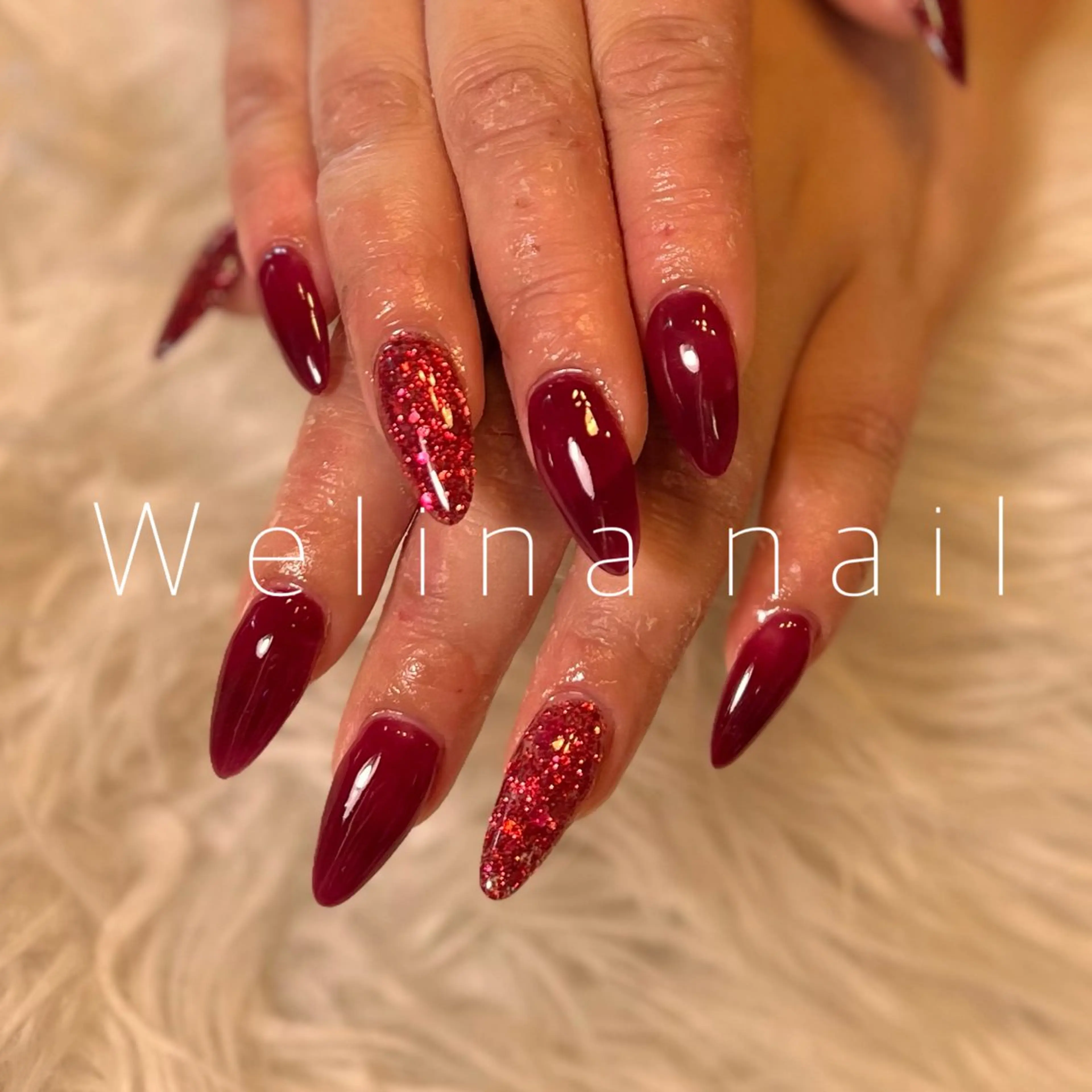 ネイル ワンカラーネイル スカルプネイル Welina nailのネイルデザイン