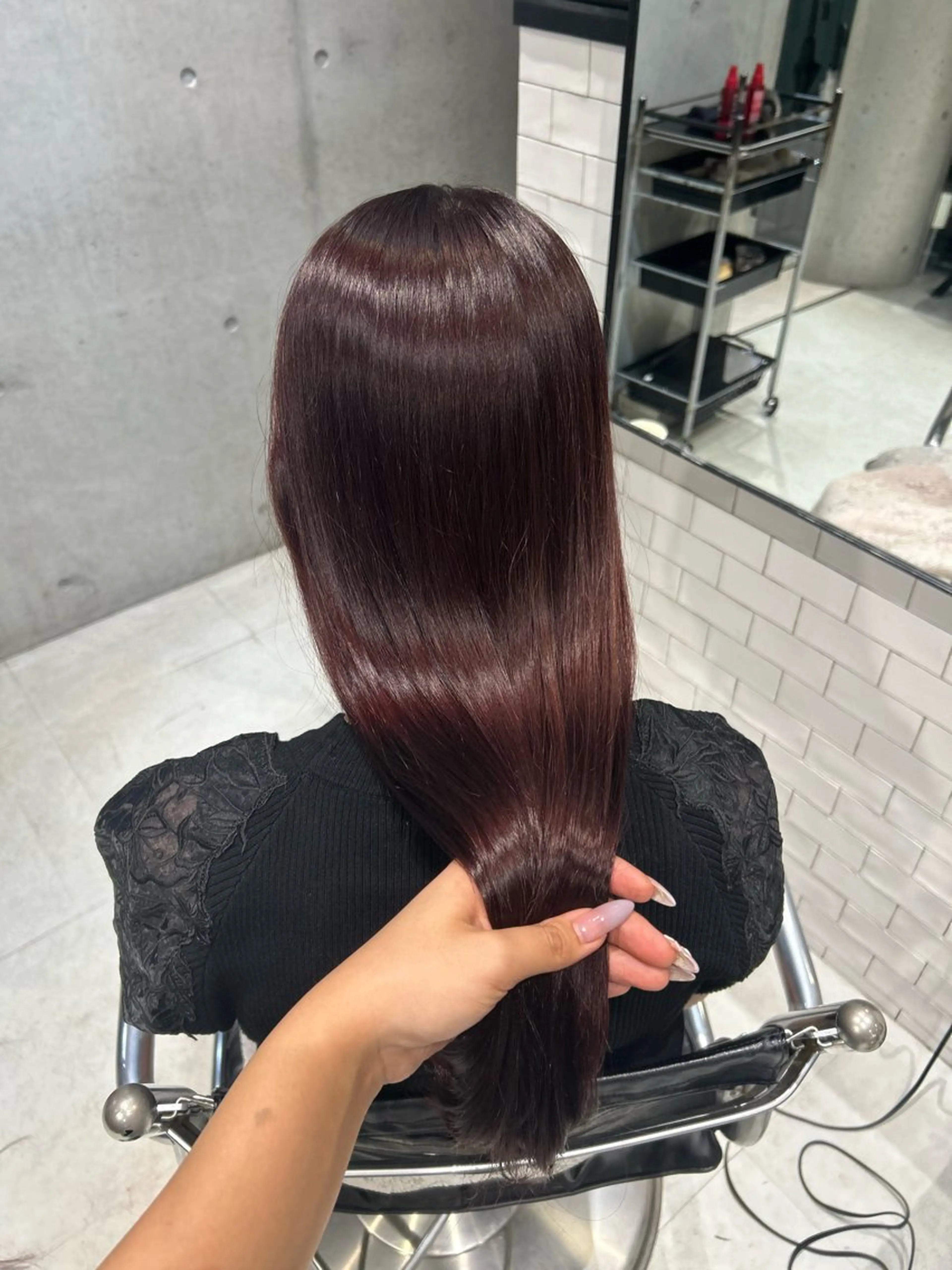 ロング カラー ヘアアレンジ カット ヘアカラー トリートメント ボブ艶モテカラー🫧 カリンのヘアスタイル