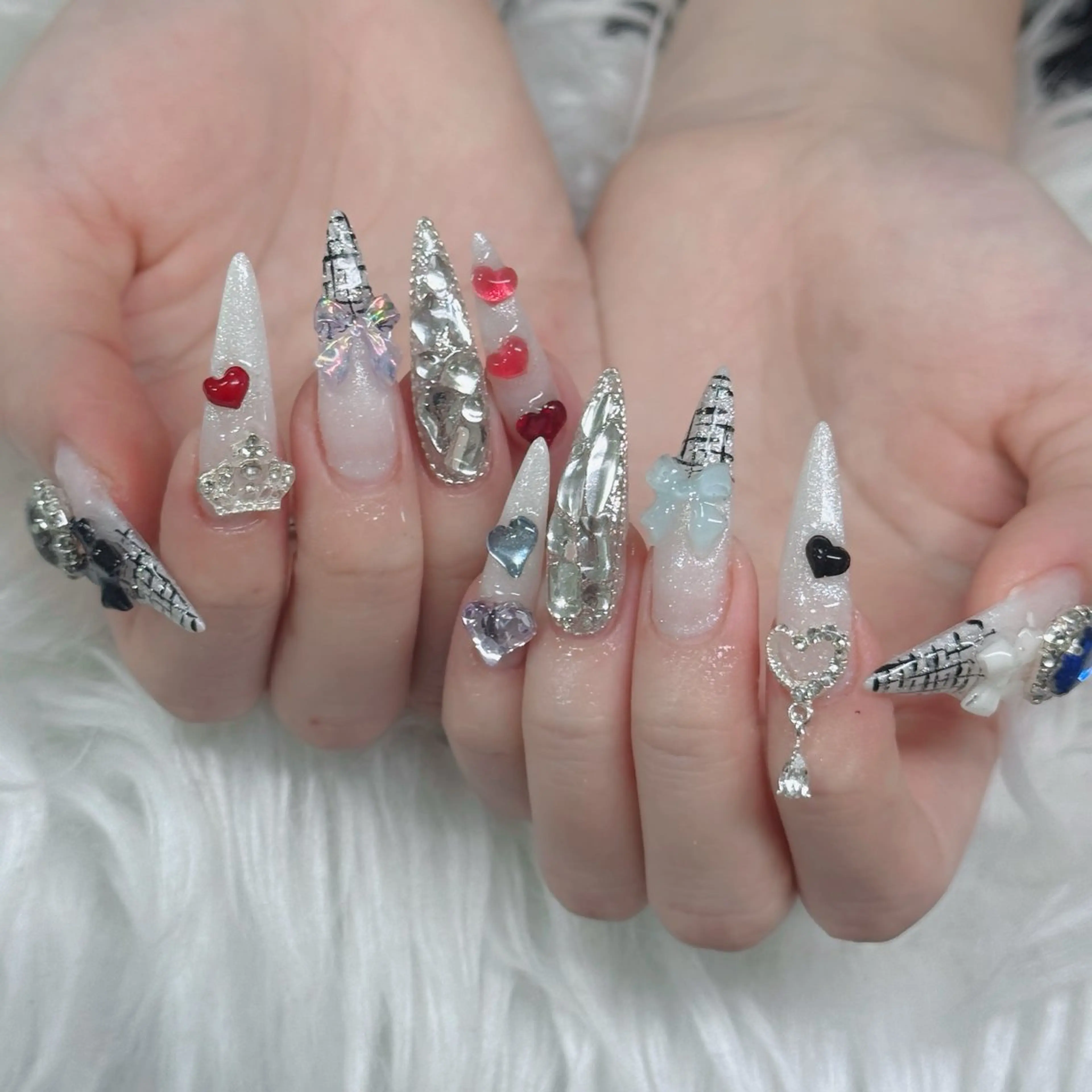 ネイル フットネイル フレンチネイル グラデーション 韓国ネイル ロングネイル ハンドネイル Hani Nail Salonのネイルデザイン