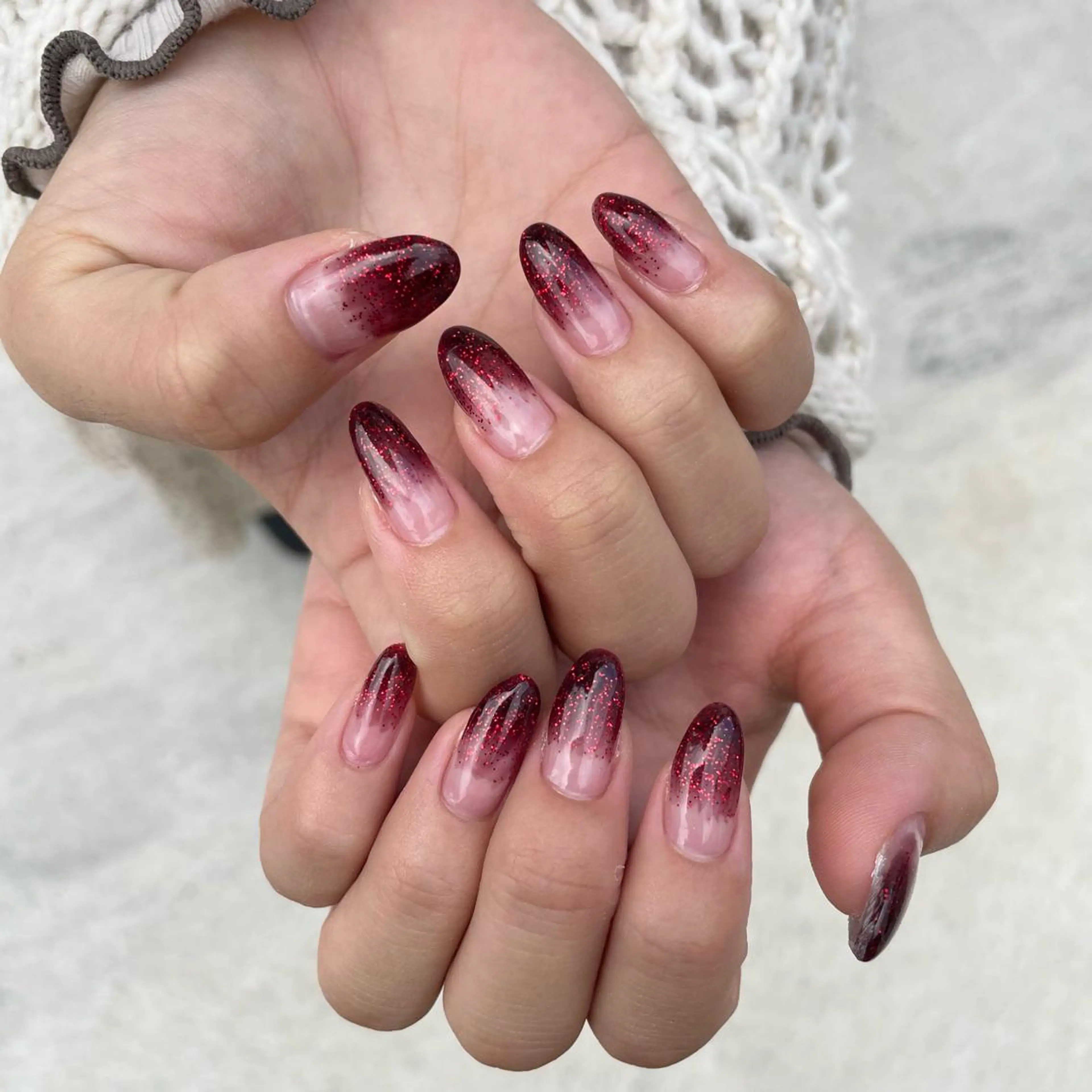 ネイル ラメ(グリッター) ラメグラデーション ハンドネイル Sea  nail by emaのネイルデザイン