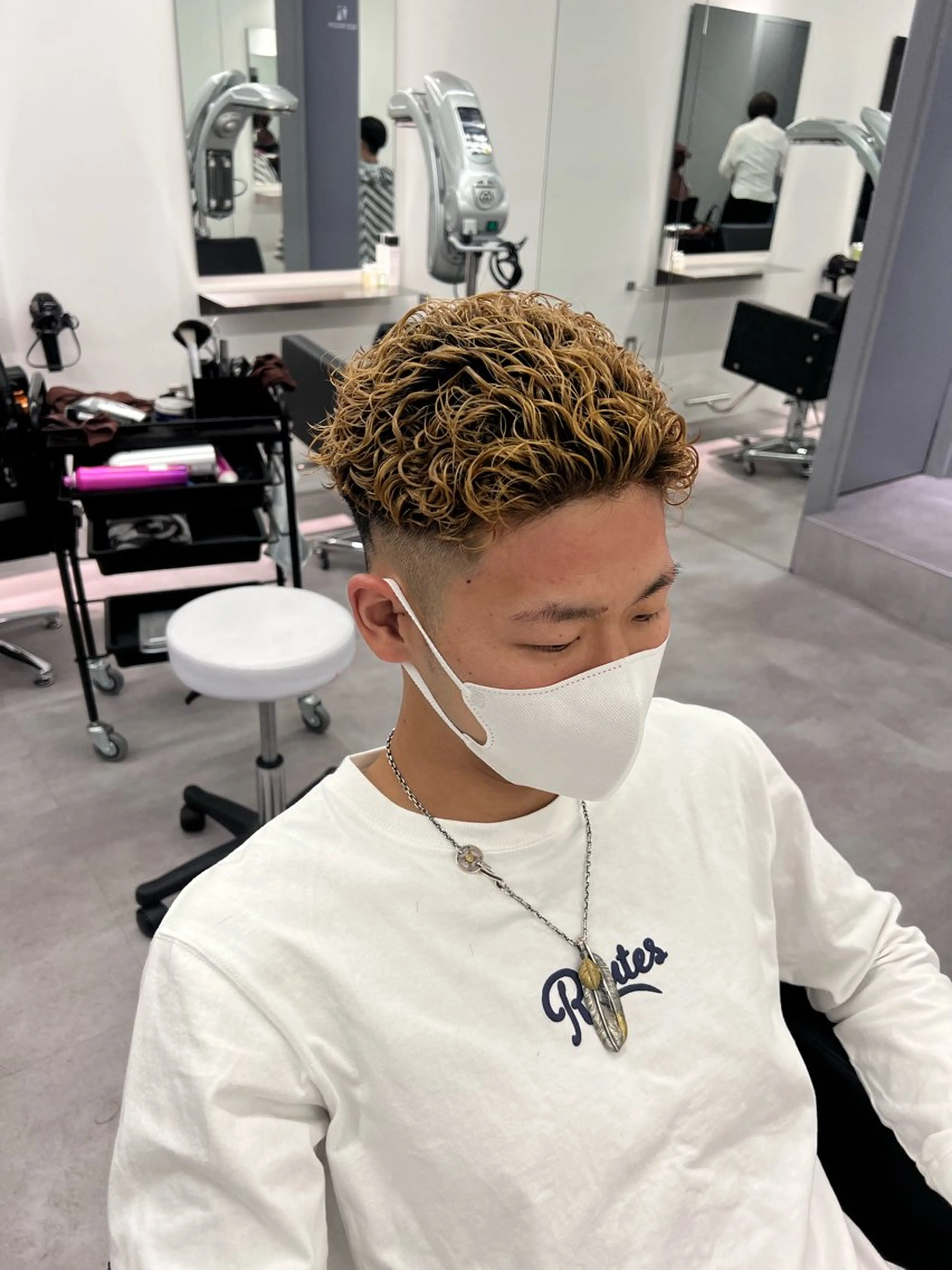 パーマ メンズ R/🤎 パーマ＆ブリーチ🔥のヘアスタイル