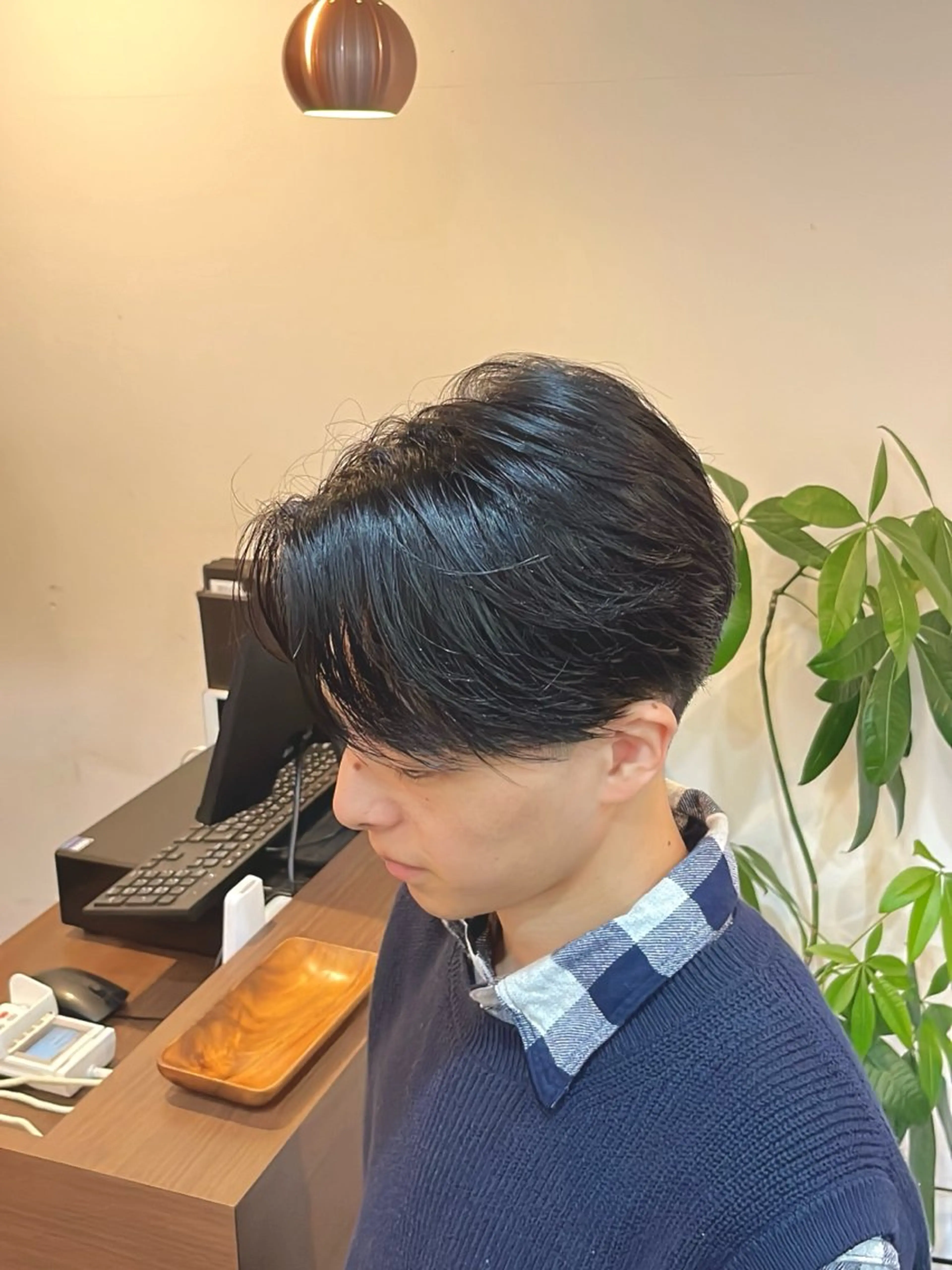 メンズ メンズパーマ カット パーマ トリートメント オートクチュールランコントレ西京極店所属・今在家 玲【艶髪スト レート/メンズ特化】のヘアスタイル