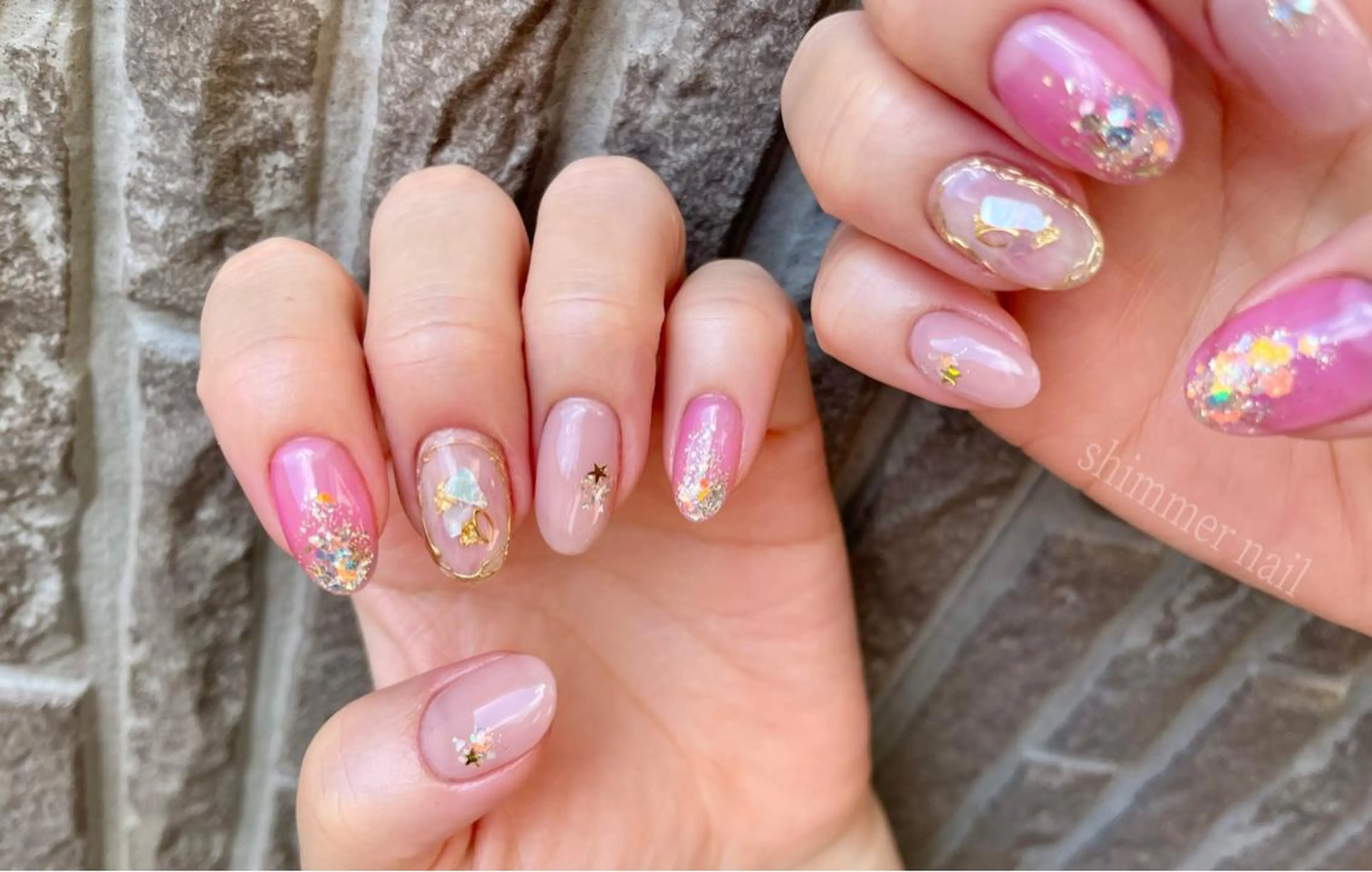 ネイル ハンドネイル Shimmer Nail所属・Shimmer Nail⋆*✩のネイルデザイン