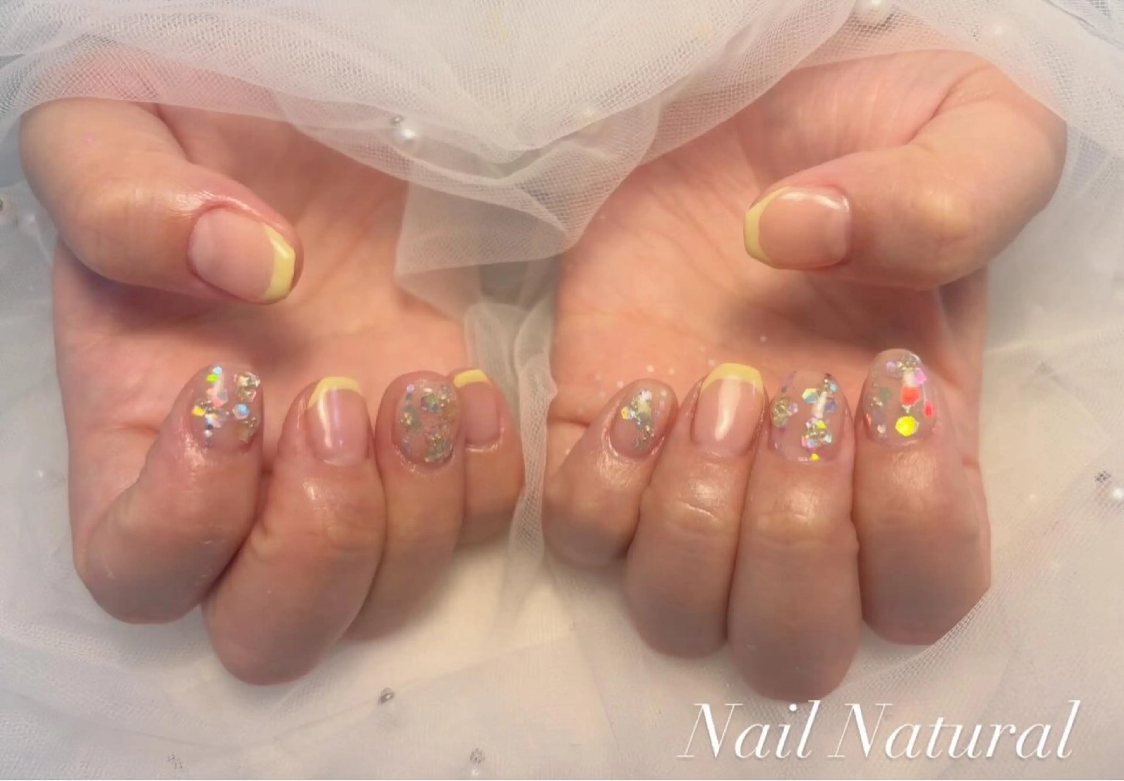 ネイル フレンチネイル 持ち込み 春ネイル ハンドネイル Nail salon Natulalのネイルデザイン