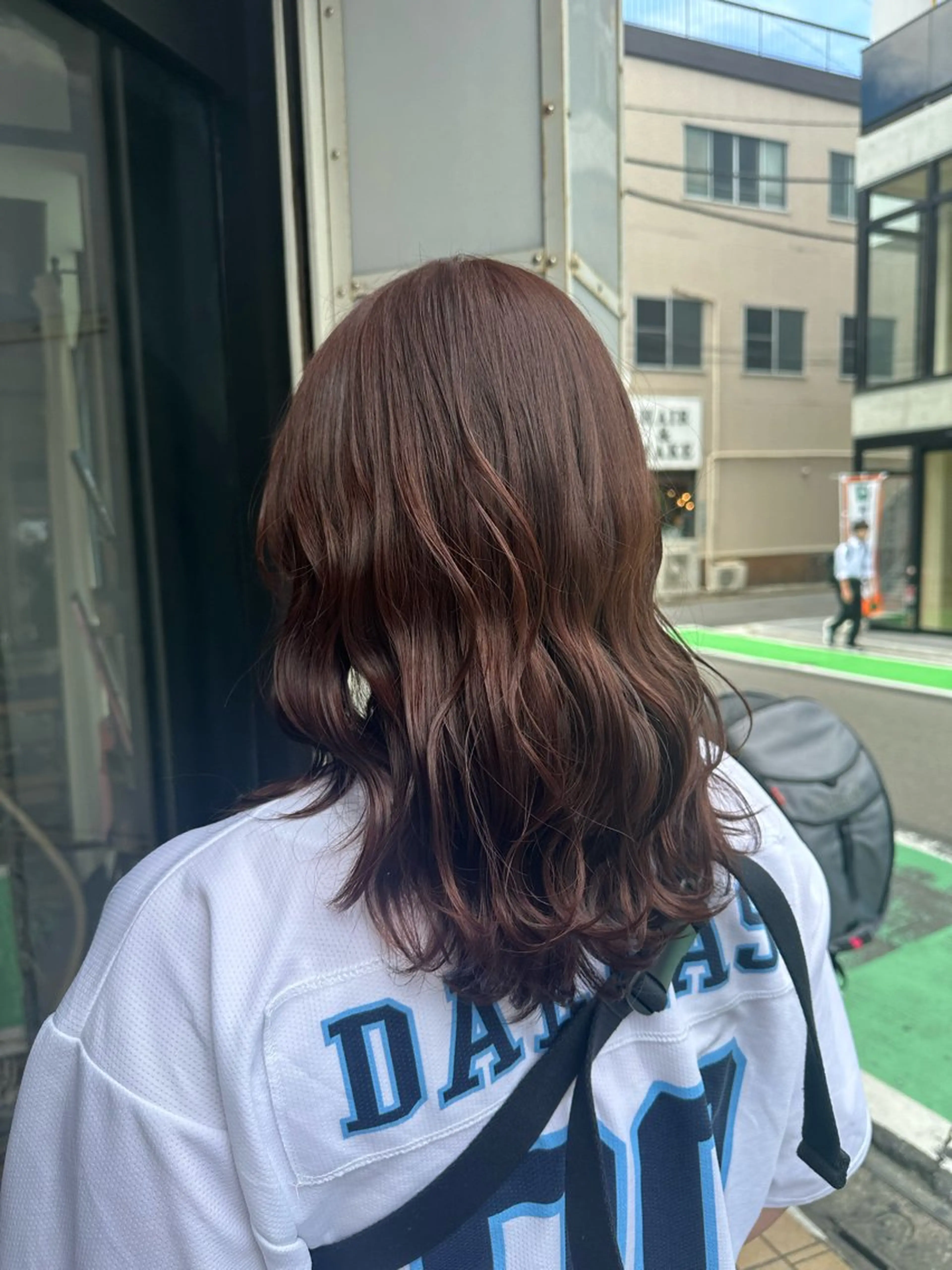 ロング カラー ブリーチ ブラウンカラー ダブルカラー ブリーチなしカラー オレンジ ヘアカラー いまじゅく あおいのヘアスタイル