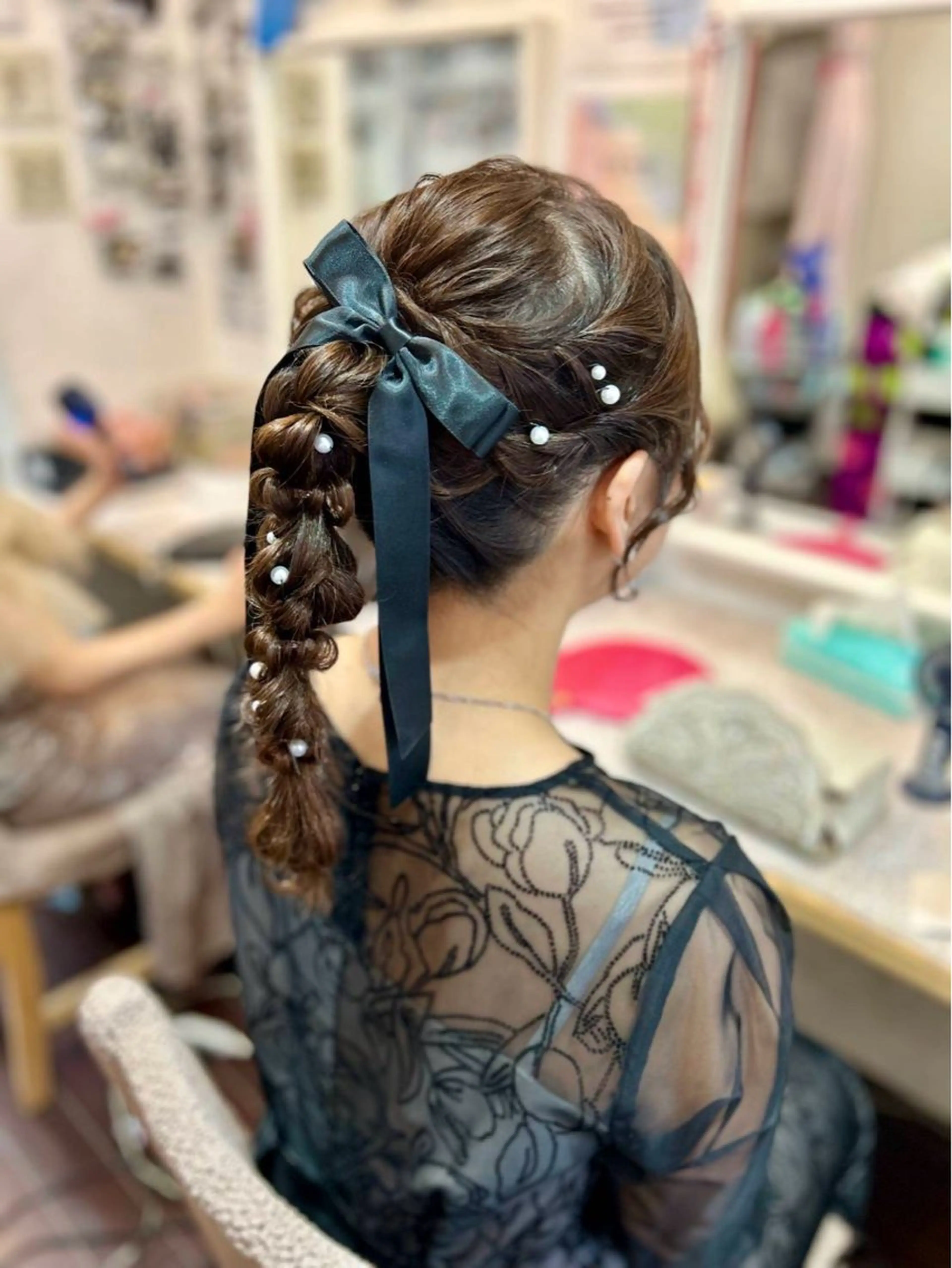 セミロング ヘアアレンジ ヘアセット 心斎橋/セットサロン /ボイボイのヘアスタイル